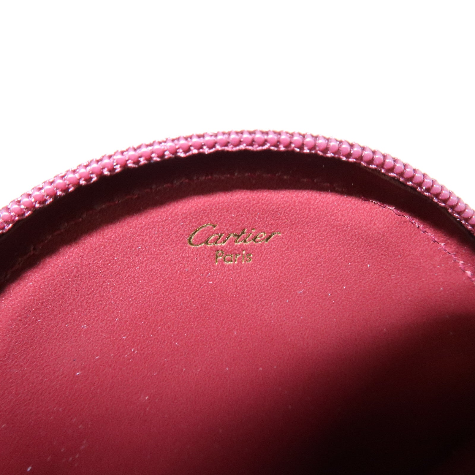 Cartier Must de Cartier Calf Skin Leather Coin Case Bordeaux