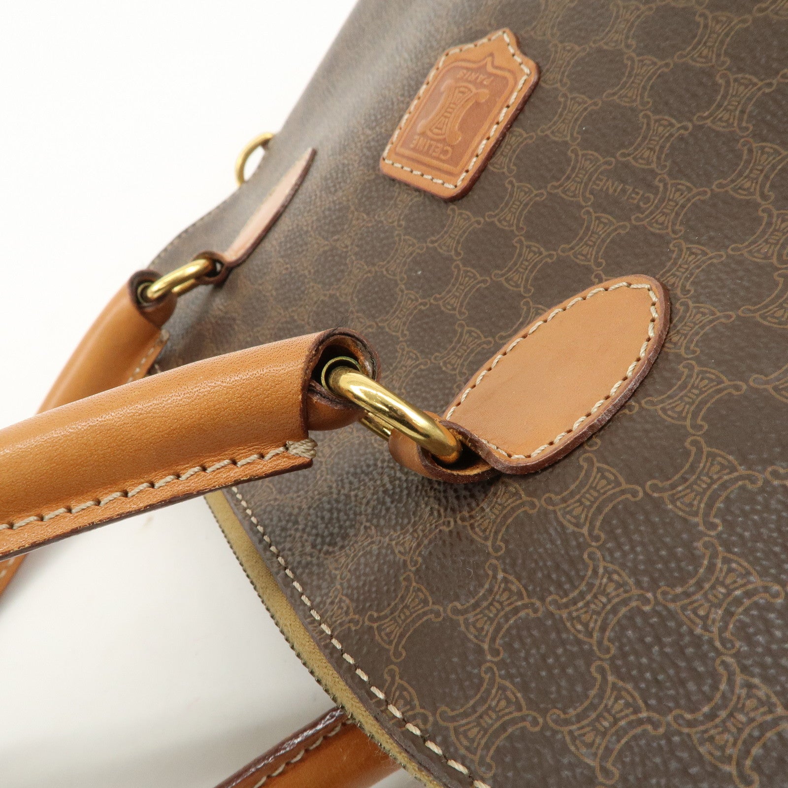 CELINE Macadam PVC Leather Hand Bag Shoulder Bag