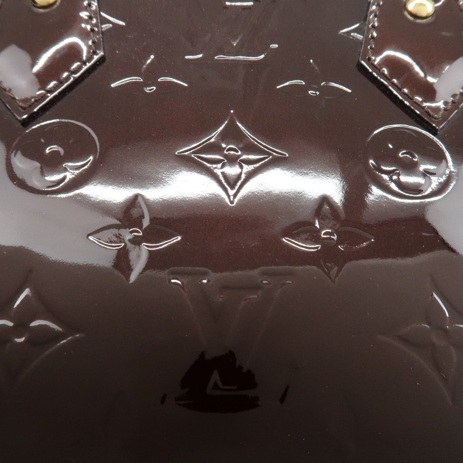 Louis Vuitton Monogram Vernis Alma BB 2Way Hand Bag Amarante M91678