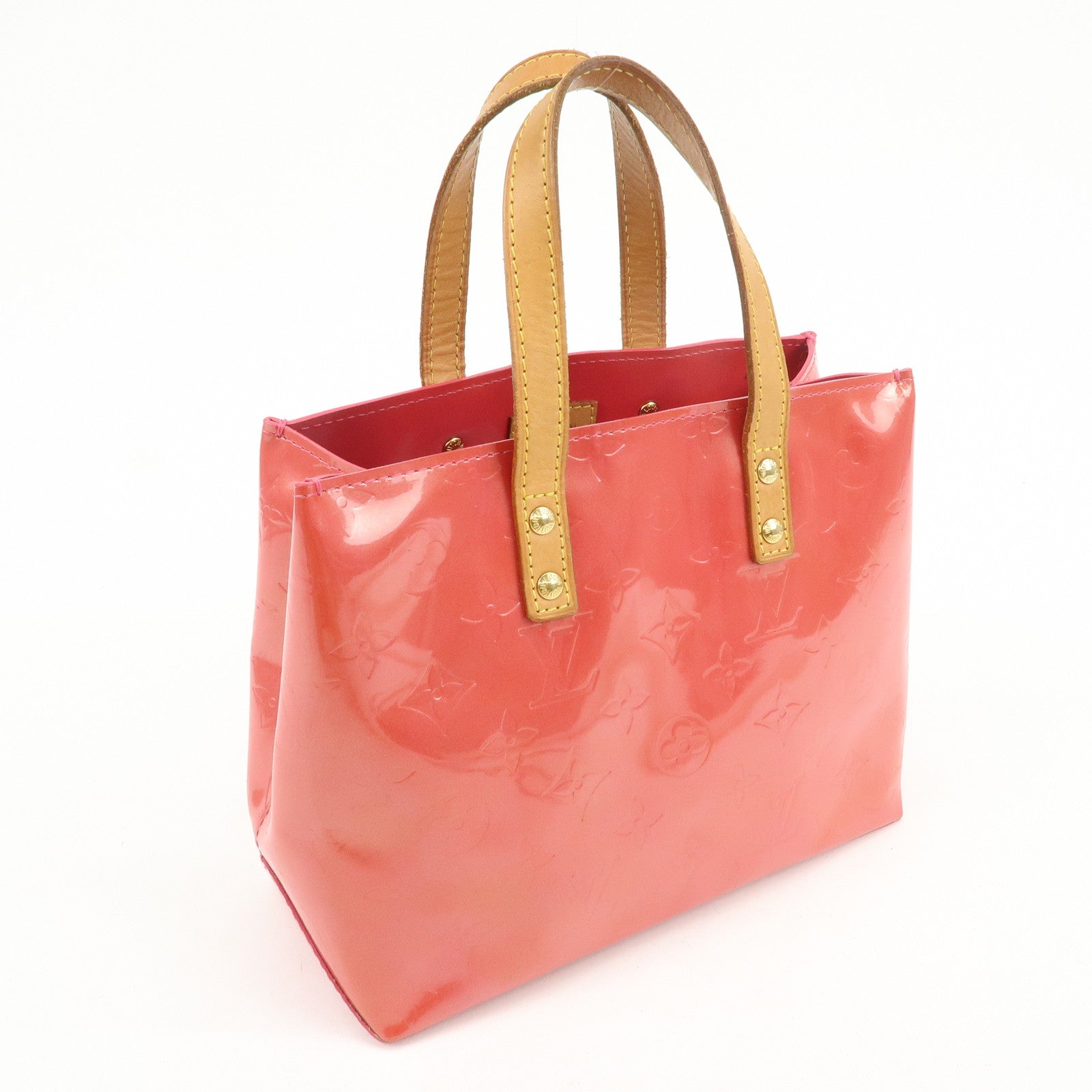 Louis Vuitton Monogram Vernis Lead PM Hand Bag Framboise M9132F