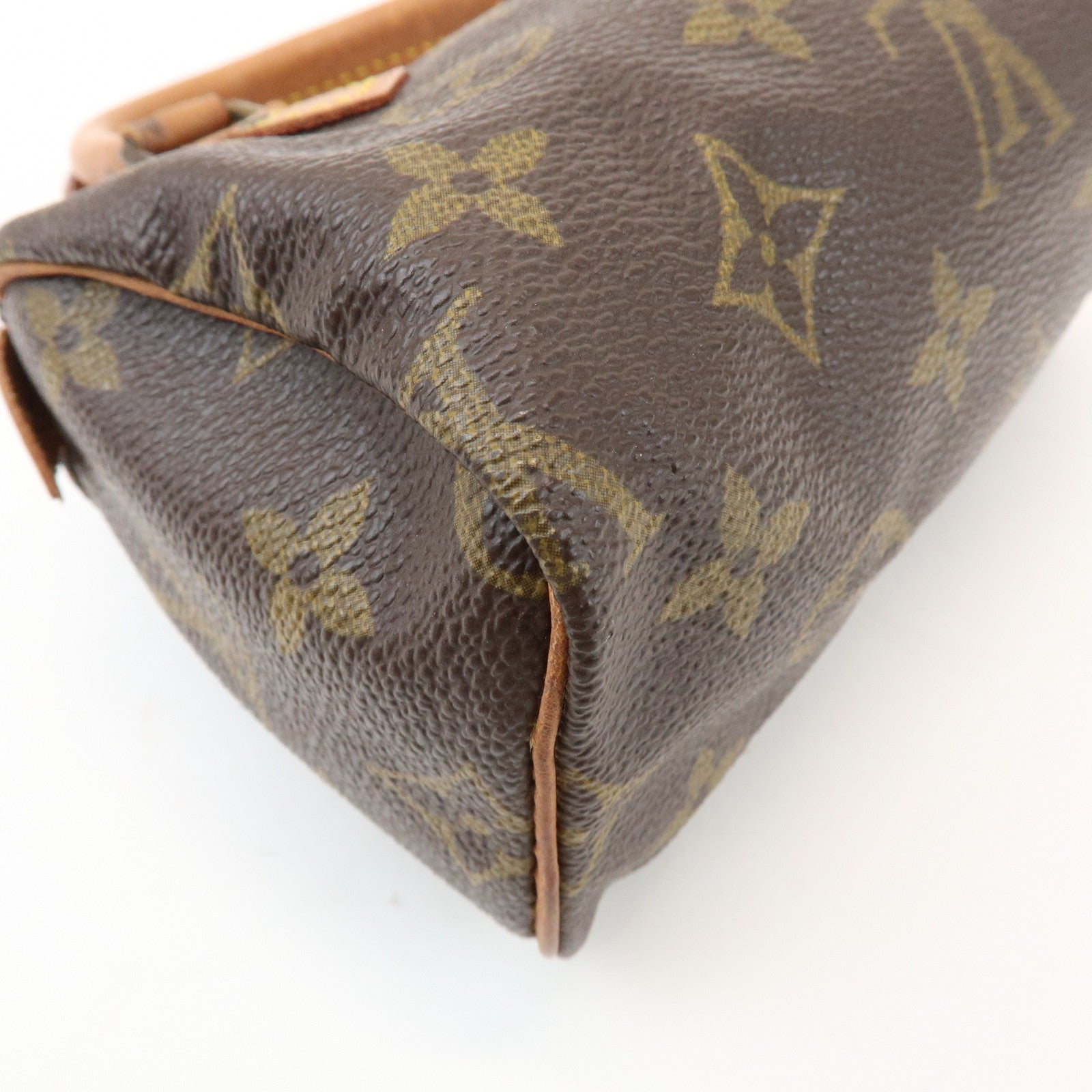 Louis Vuitton Monogram Mini Speedy Hand Bag & Strap Brown M41534