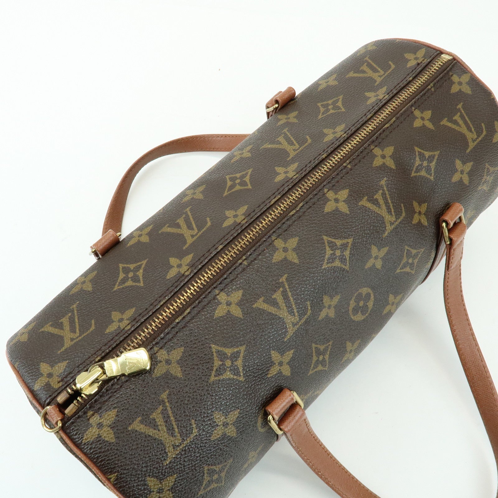 Louis Vuitton Monogram Papillon 30 Hand Bag Brown M51385