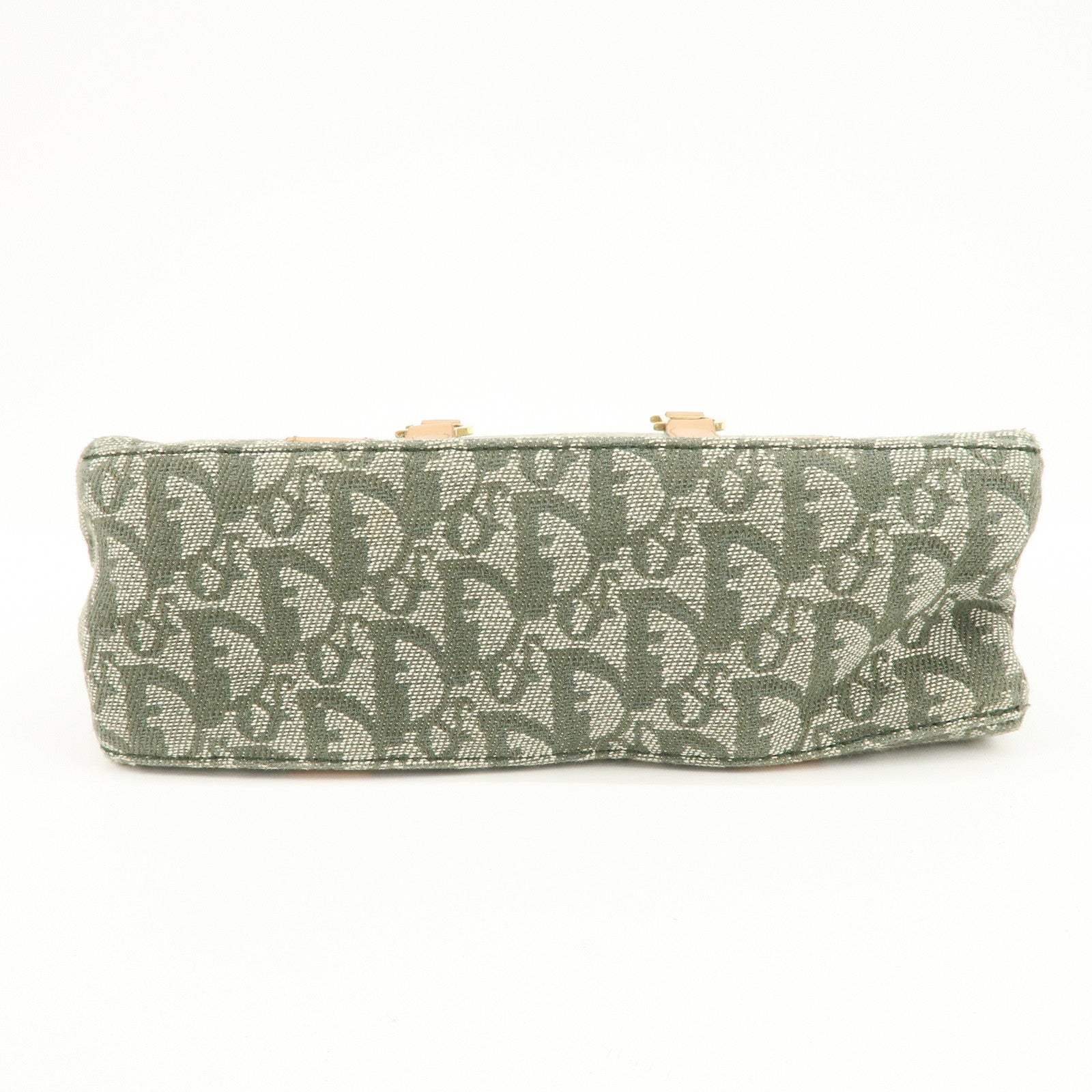 Christian Dior Trotter CH Jacquard Canvas Tote Bag Hand Bag Green