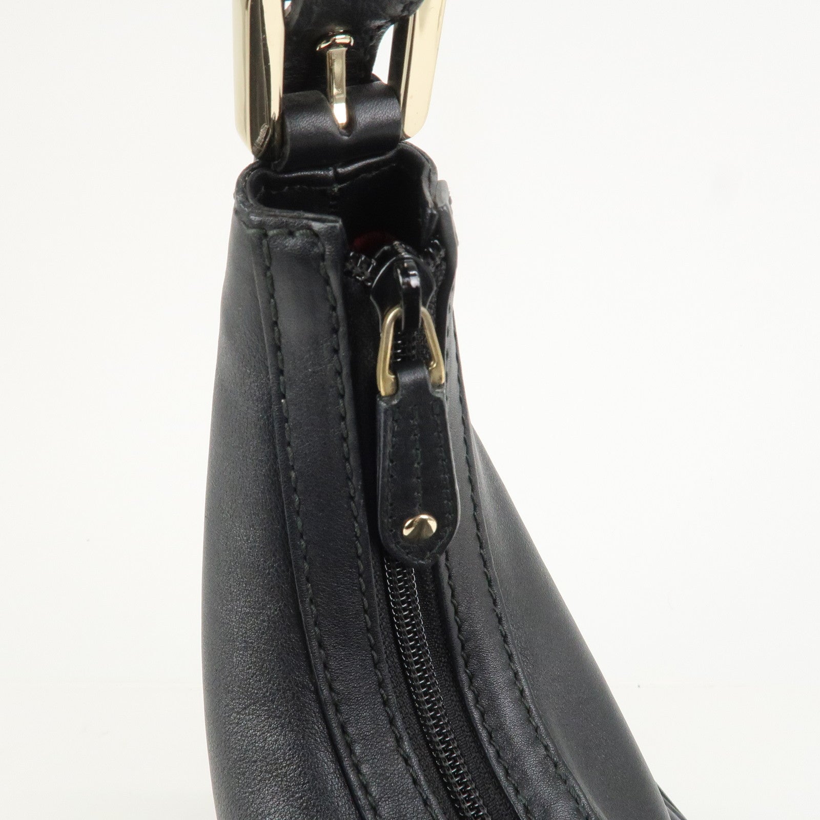 GUCCI Hysteria PVC Canvas Leather Shoulder Bag Black 262903