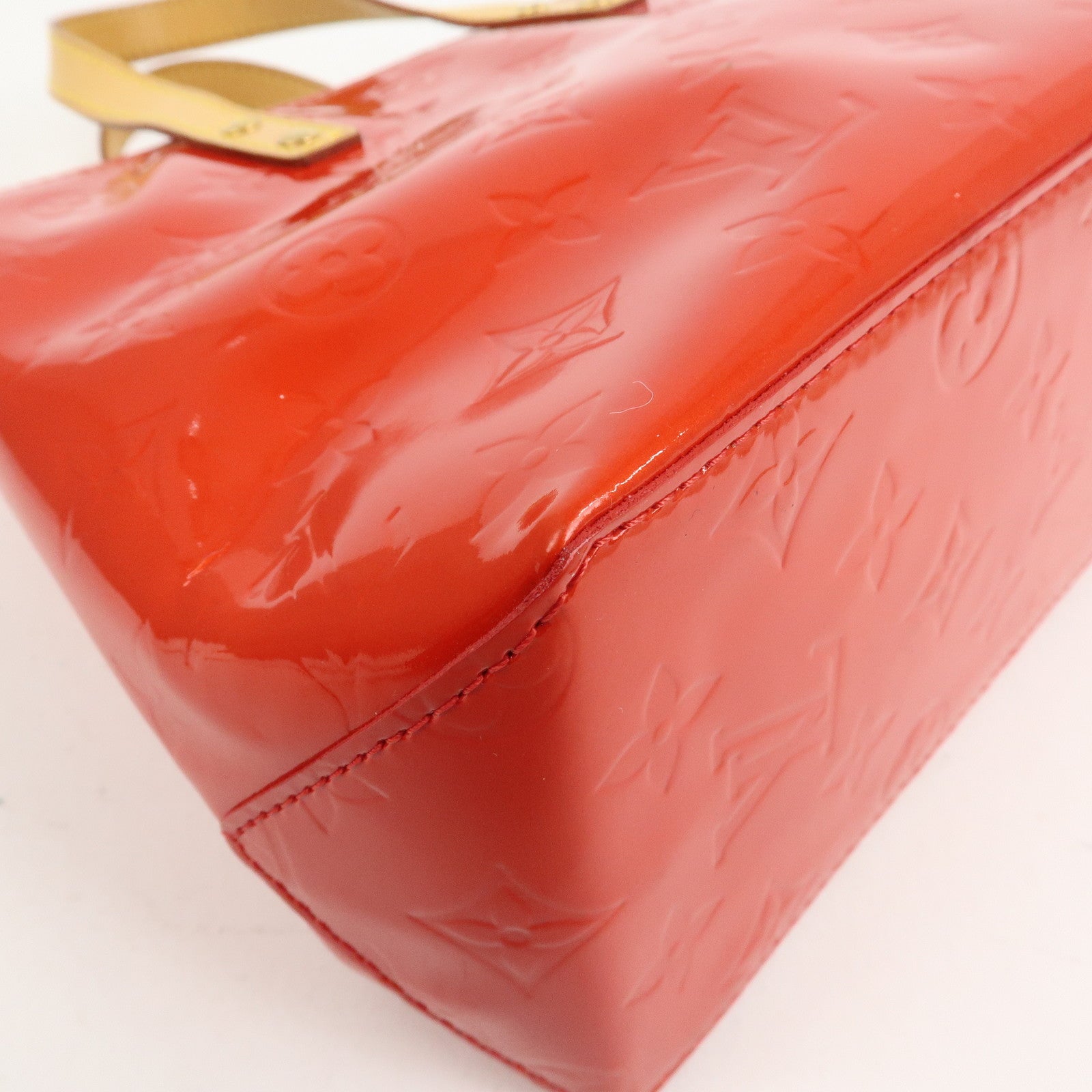 Louis Vuitton Monogram Vernis Leather Lead PM Hand Bag Rouge M91088