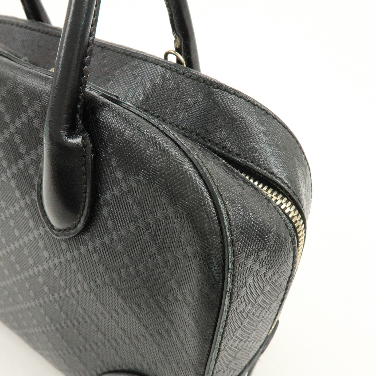 GUCCI Diamante Leather 2Way Bag Hand Bag Shoulder Bag Black 354224