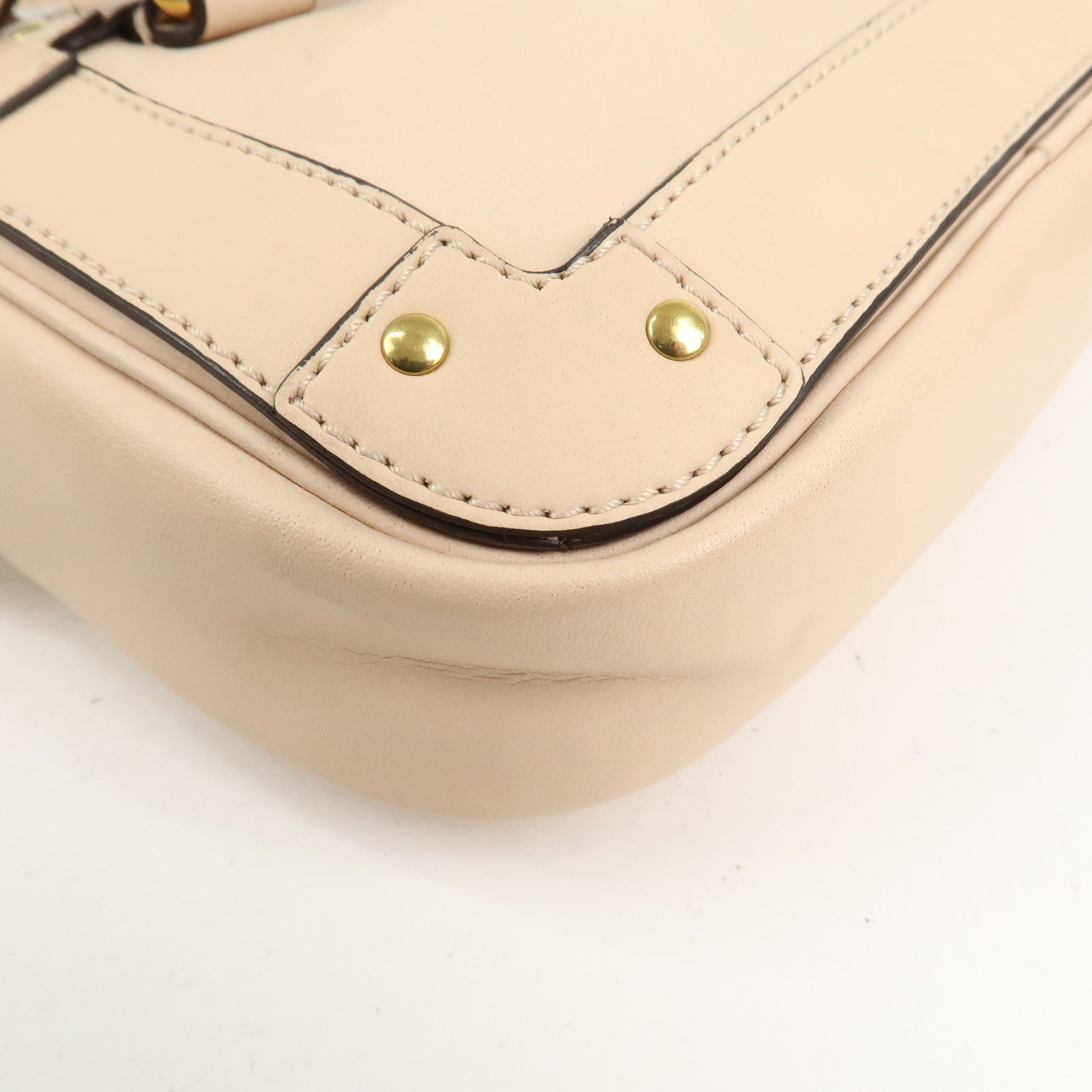Chloe Eden Leather Tassel Shoulder Bag Pink Beige