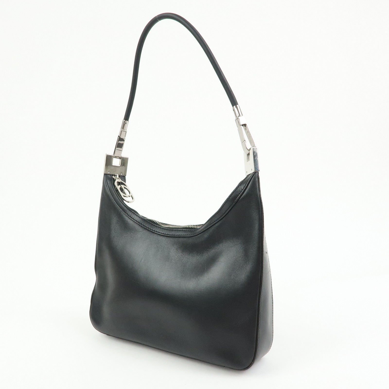 GUCCI Leather Shoulder Bag Hand Bag Black 001・3812・002122