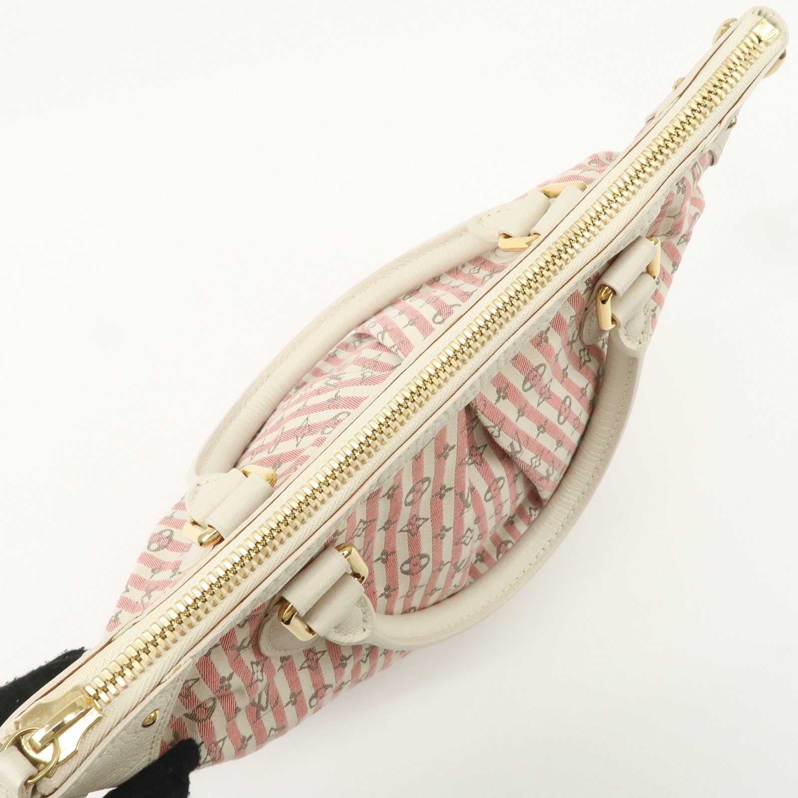 Louis Vuitton Monogram Mini Lin Marina PM 2Way Bag Pink M95495 Used