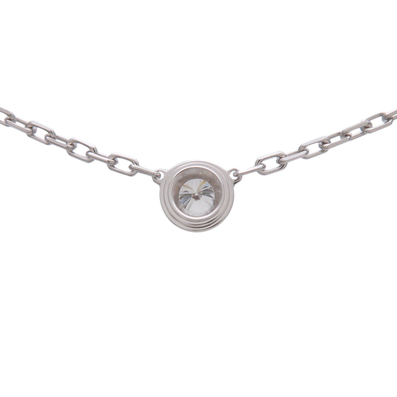 Cartier D'amour 1P Diamond Necklace SM K18 750WG White Gold