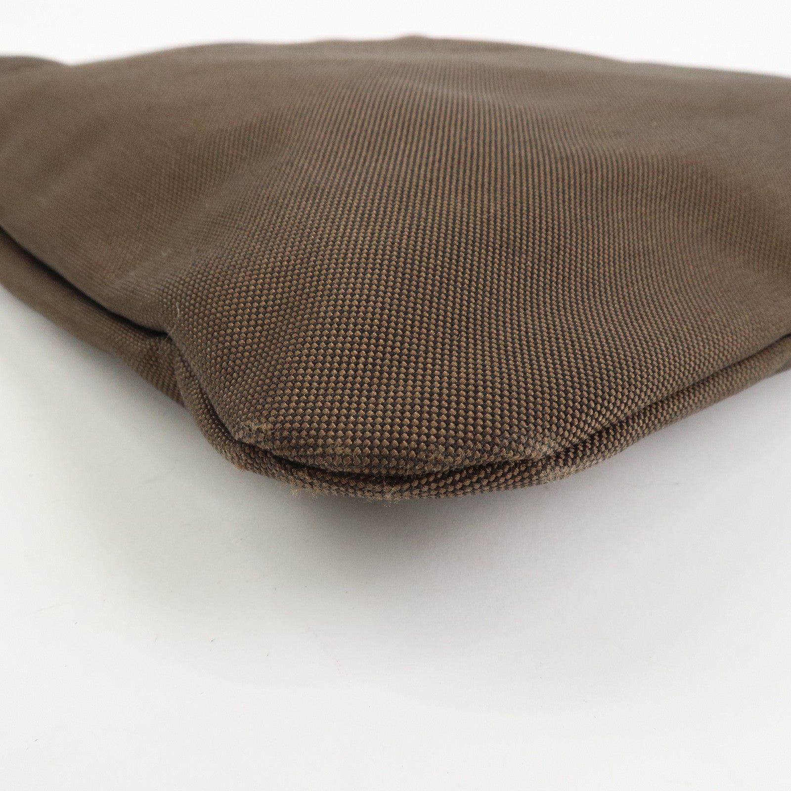 PRADA Jacauard Canvas Leather Tote Bag Shoulder Bag Brown BR3579