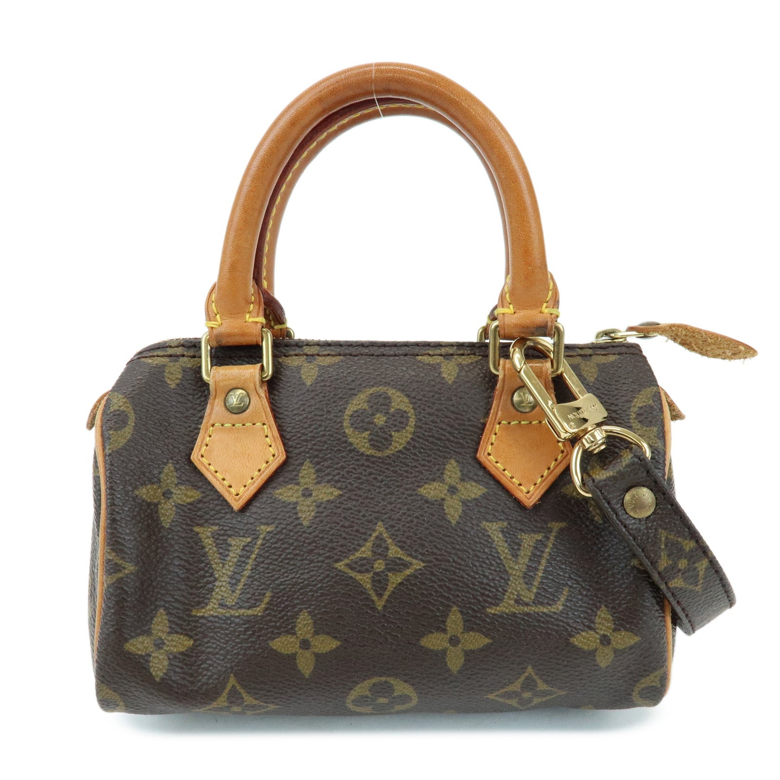 Louis Vuitton Monogram Mini Speedy Hand Shoulder Bag Brown M41534