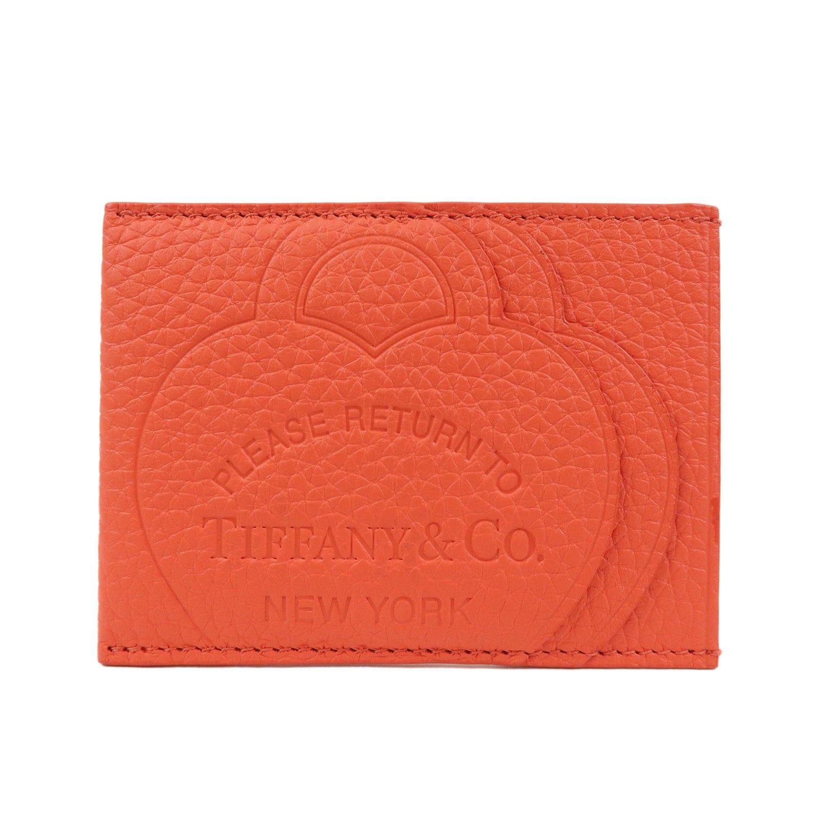 Tiffany & Co Return to Tiffany Leather Card Case Card Holder Red