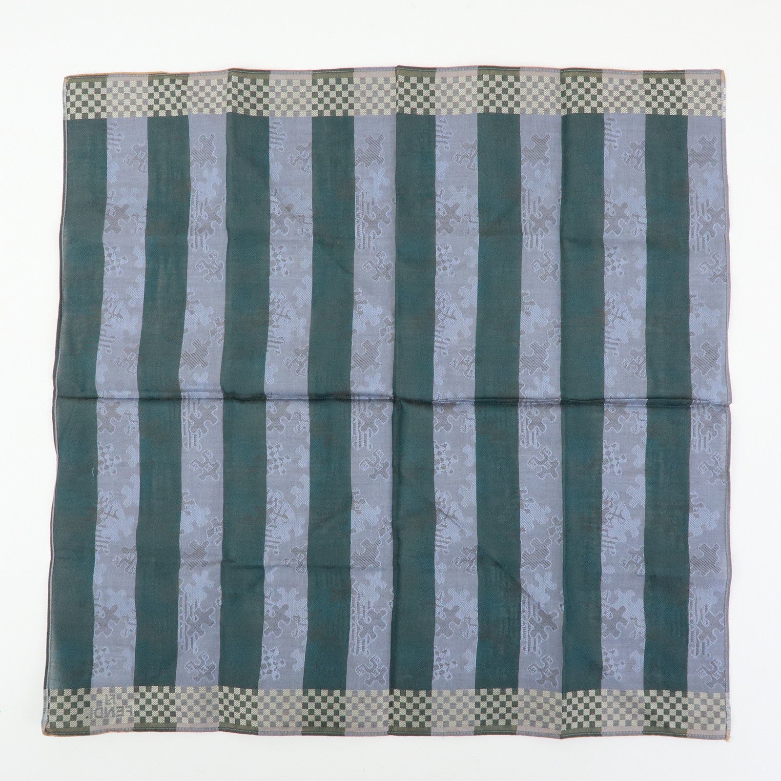 Fendi Set of 5 Cotton 100％ Scarf Brown Blue