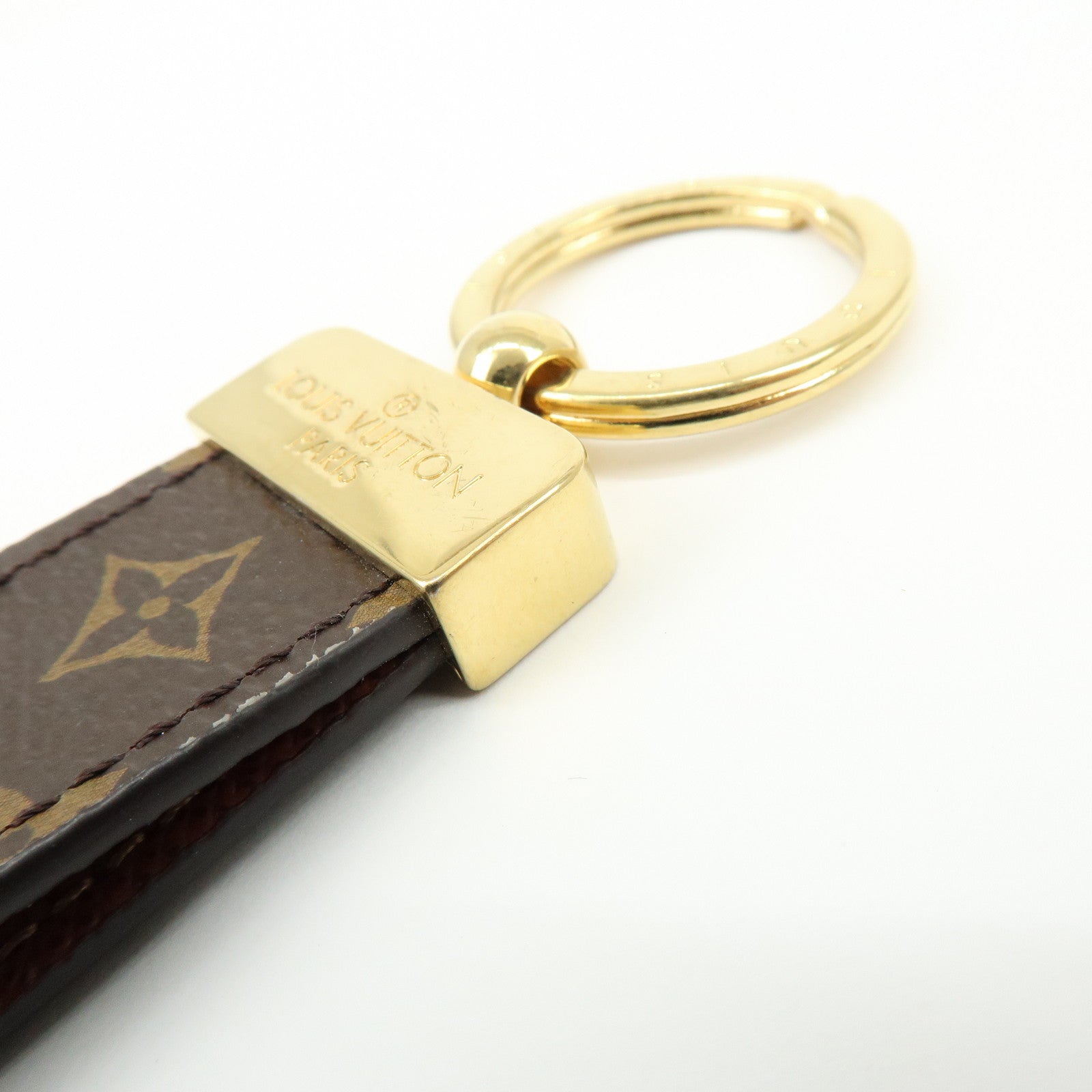Louis Vuitton Monogram Dragonne Key Chain Key Holder Brown M65221