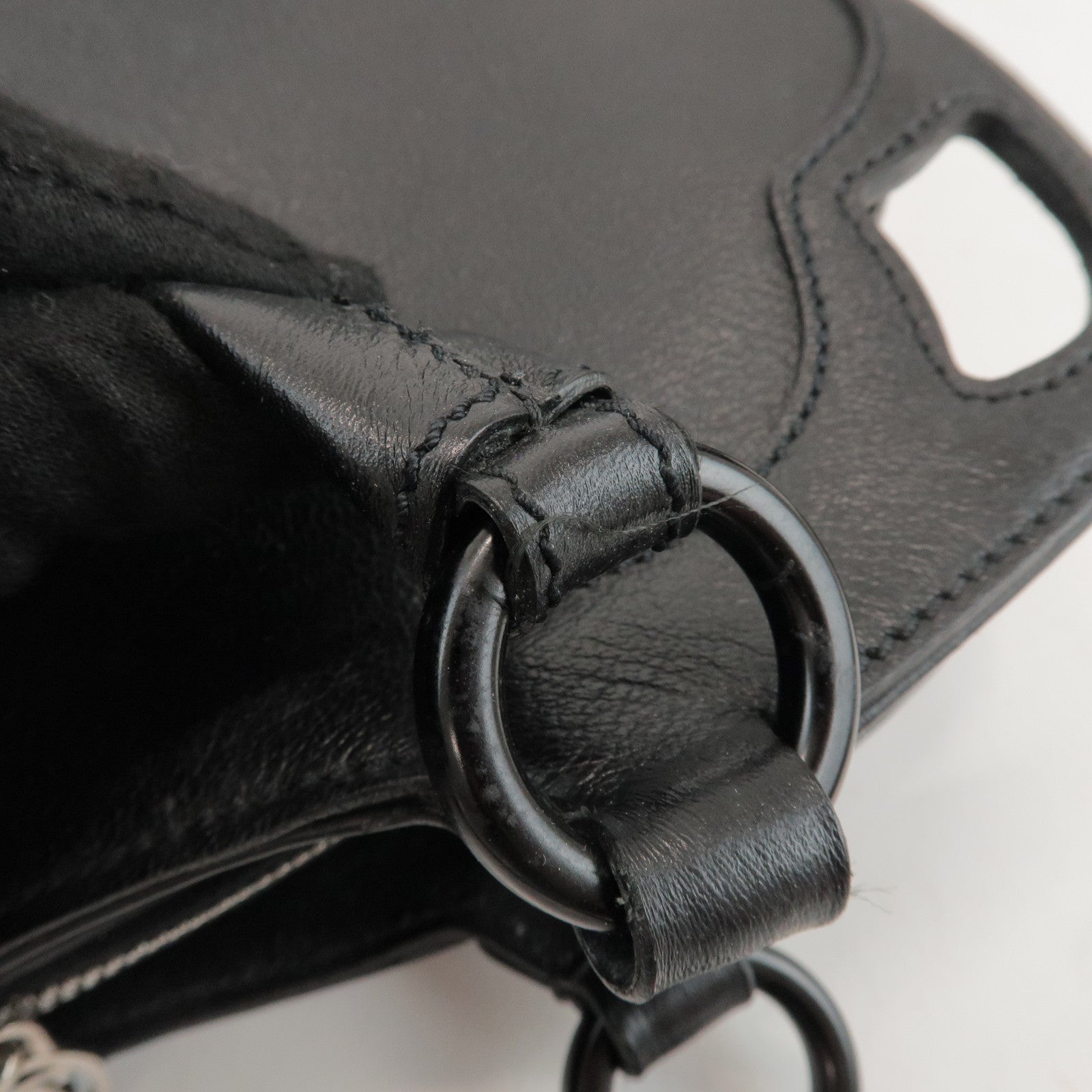 Cartier Must de Cartier Leather Hand Bag Tote Bag Black