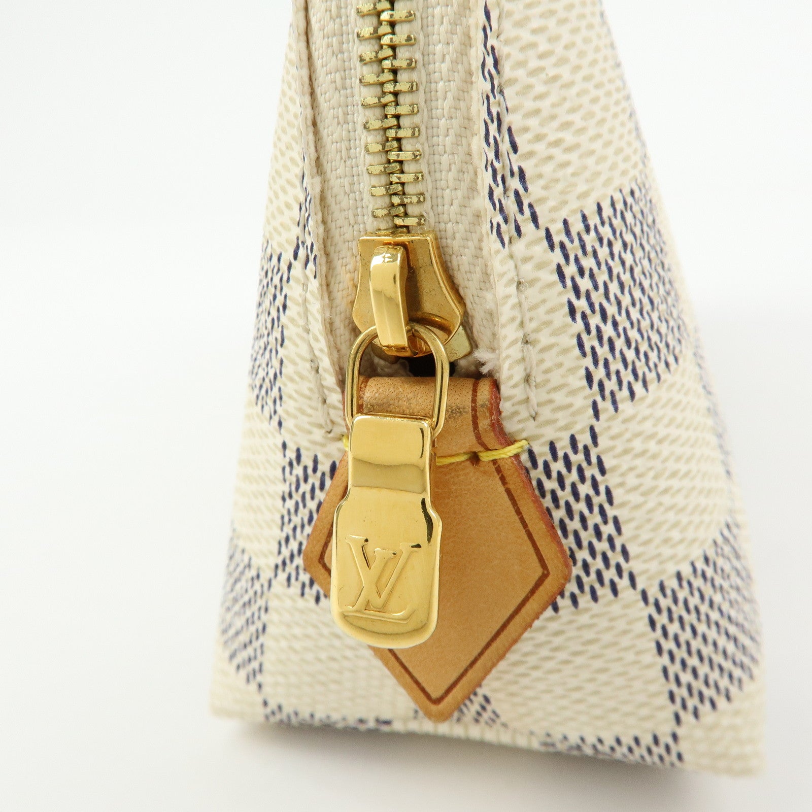 Louis Vuitton Damier Azur Canvas Pochette Cosmetic PM Pouch N60024