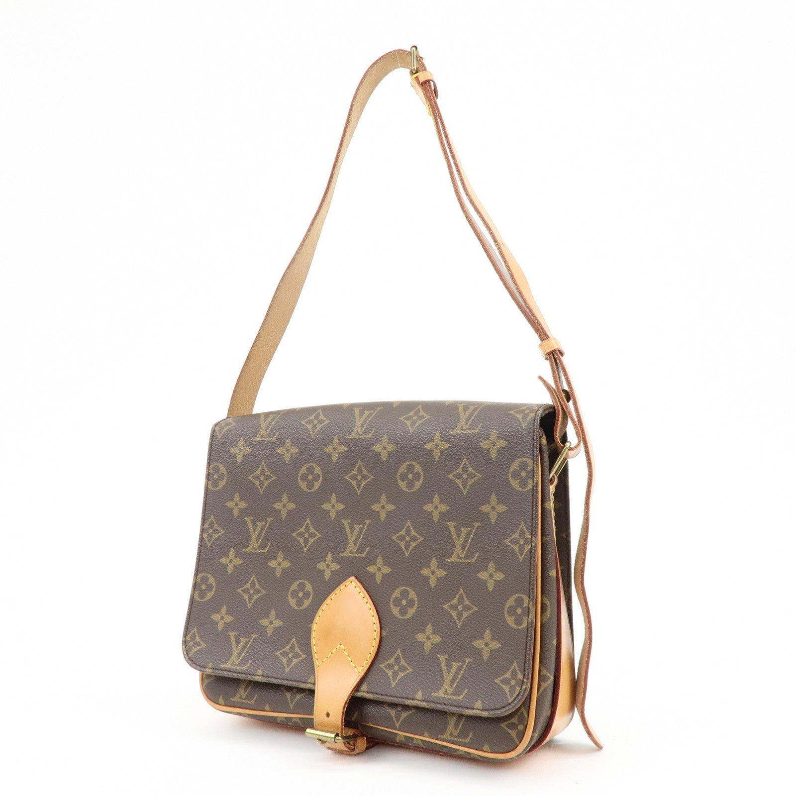 Louis Vuitton Monogram Cartouchiere GM Shoulder Bag Brown M51252