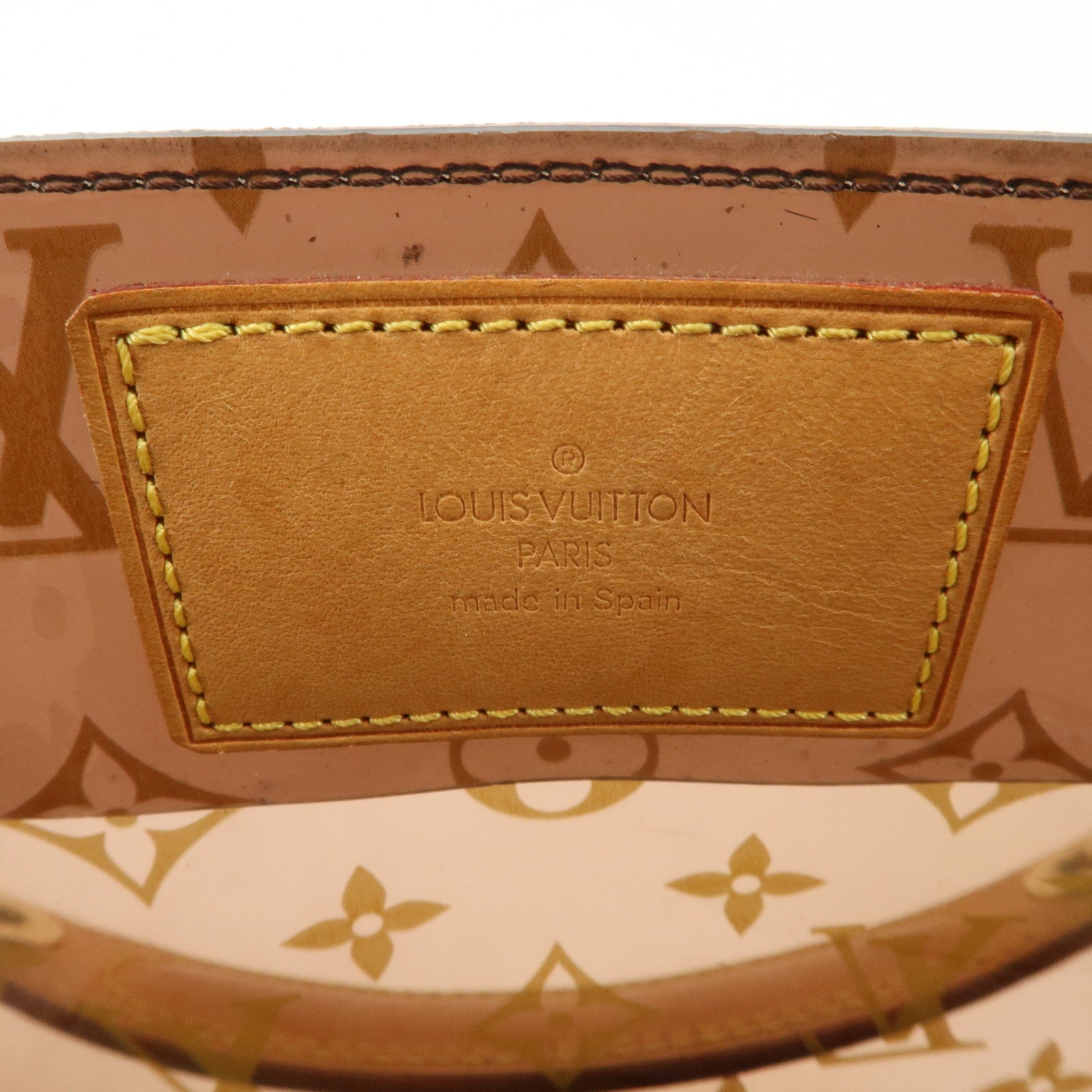 Louis Vuitton Monogram Vinyl Cabas Ambre PM Tote Bag Brown M92502