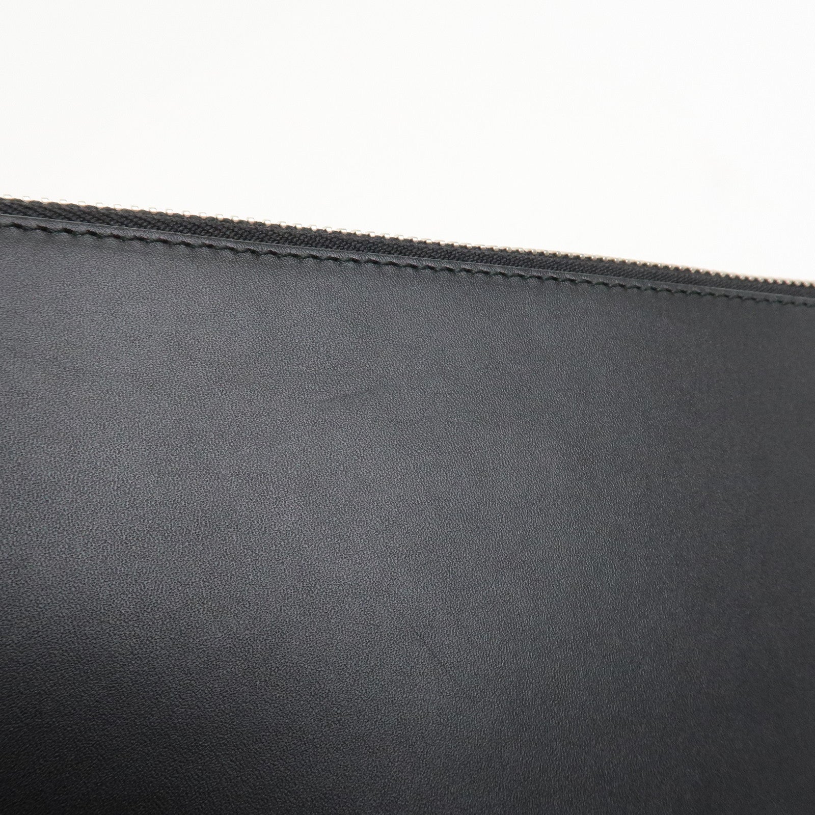 GUCCI Logo Leather XL Clutch Bag Black 421853