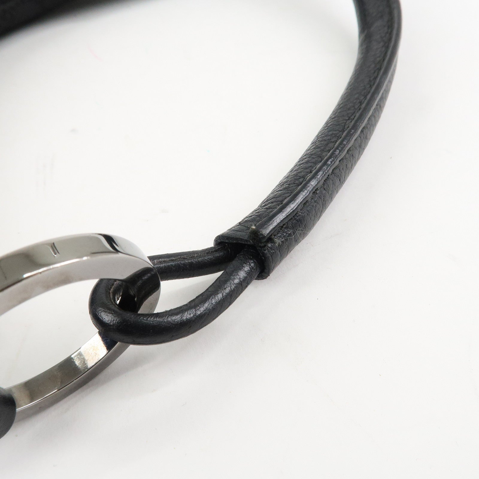 GUCCI GG Nylon Leather Shoulder Bag Hand Bag Black 179776 Used