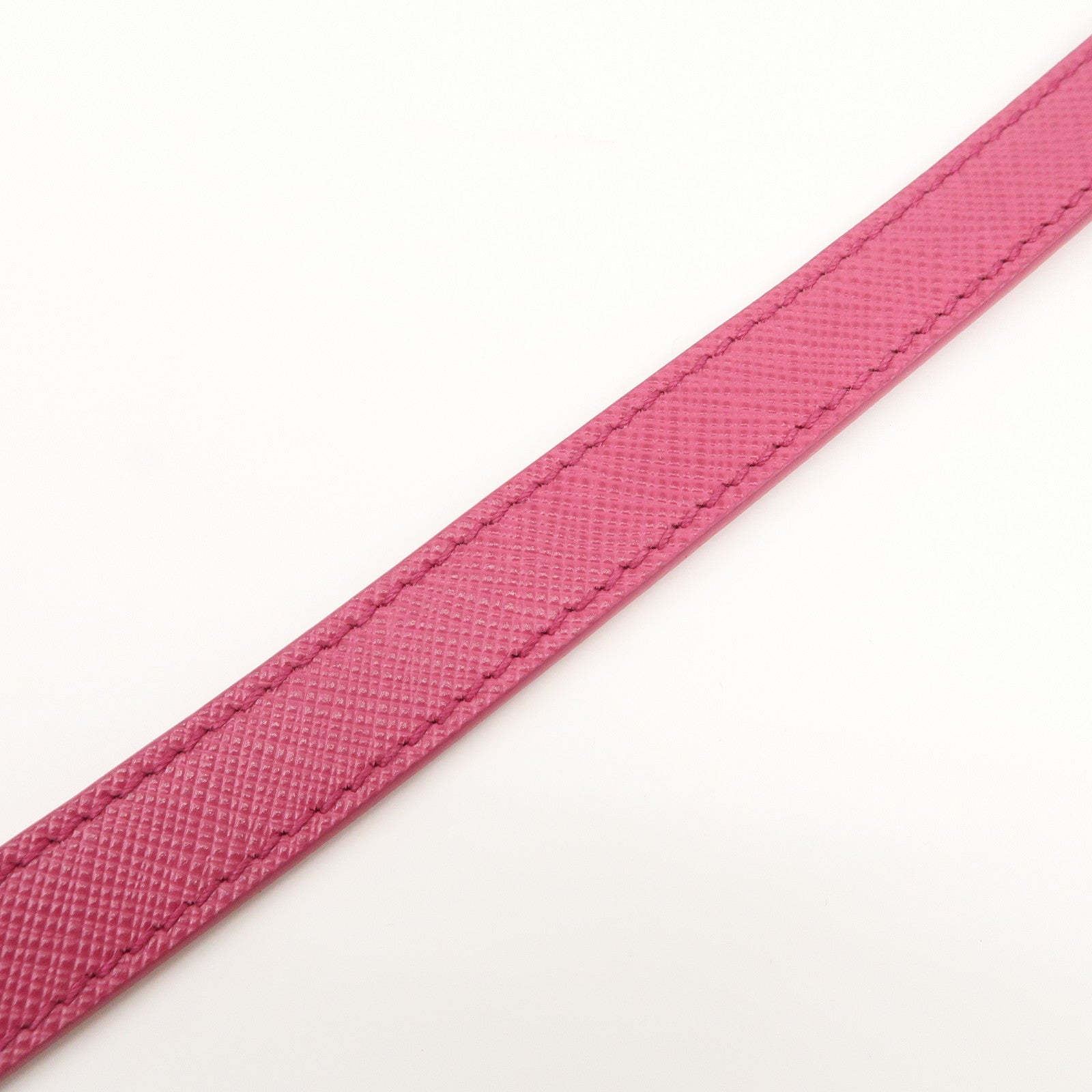 PRADA Logo Saffiano Leather Shoulder Strap Pink