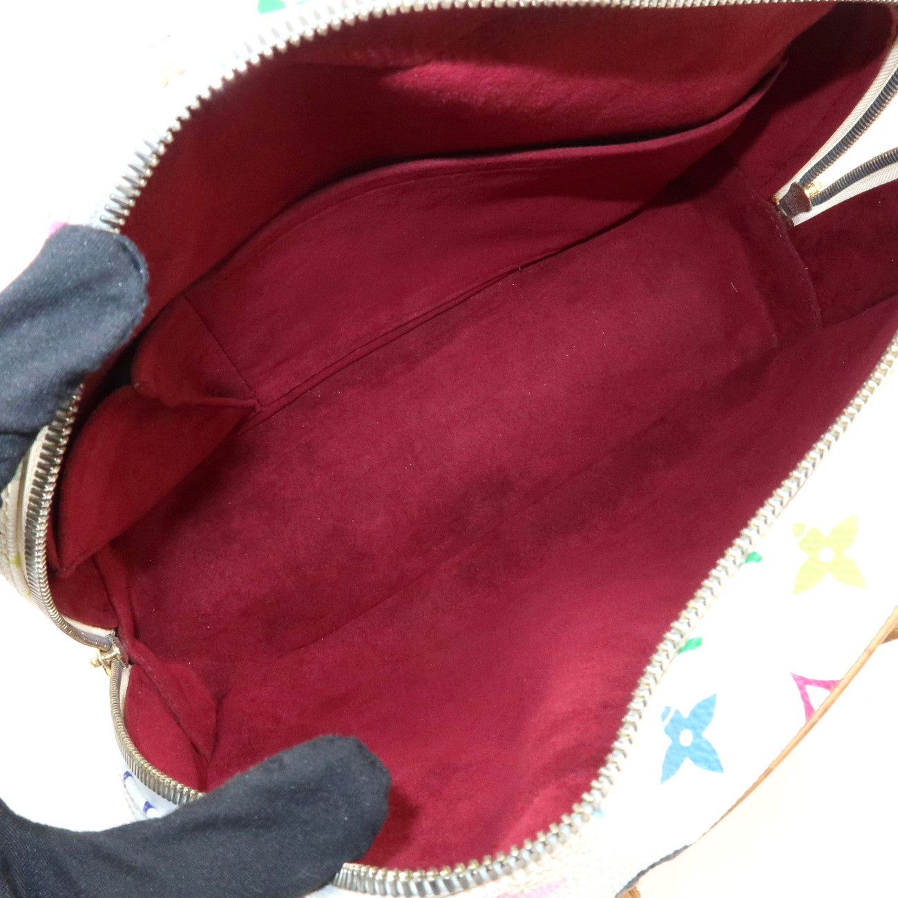 Louis Vuitton Monogram Multicolor Trouville Hand Bag Blanc M92662 Used