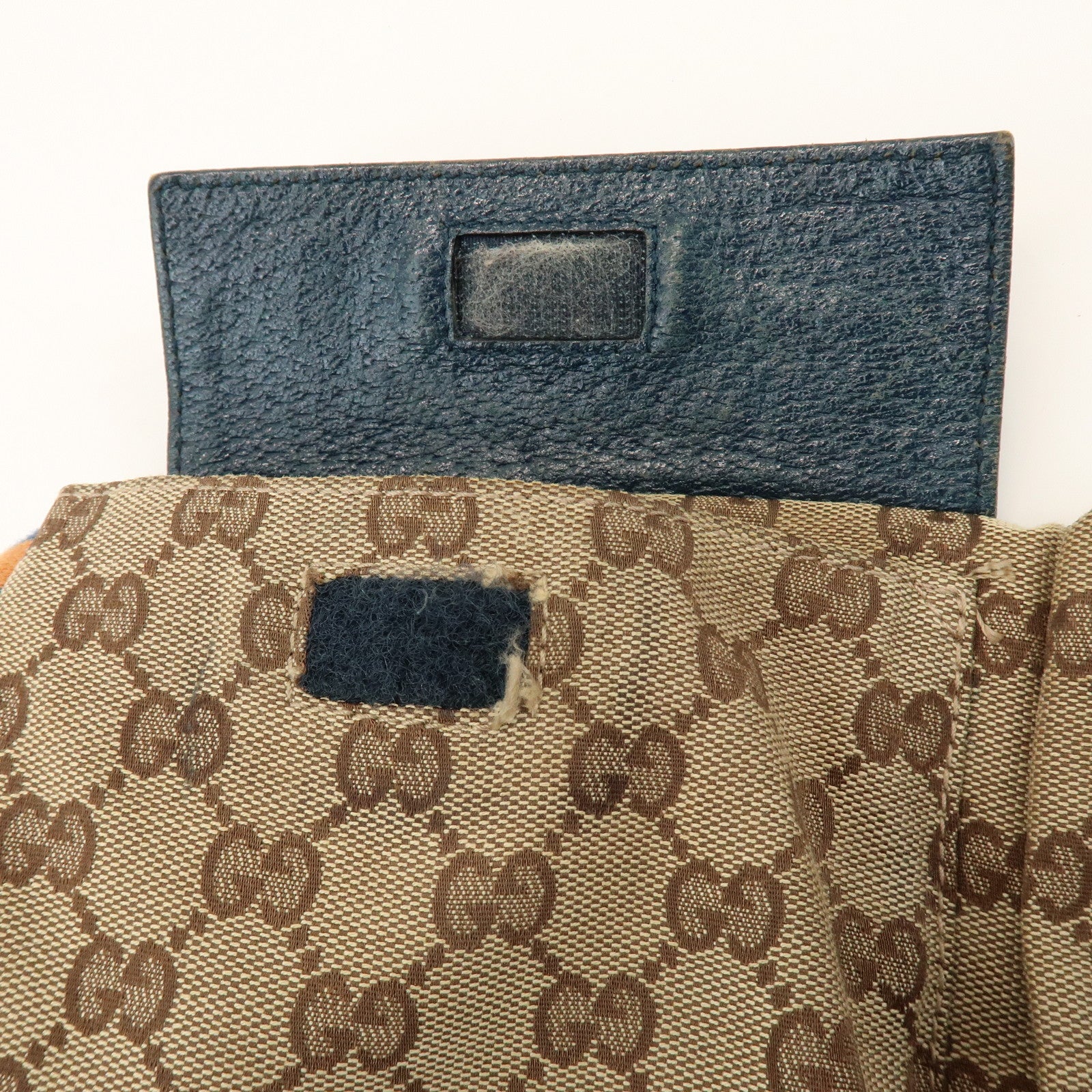 GUCCI Sherry GG Canvas Leather Waist Bag Crossbody Bag Beige 28566