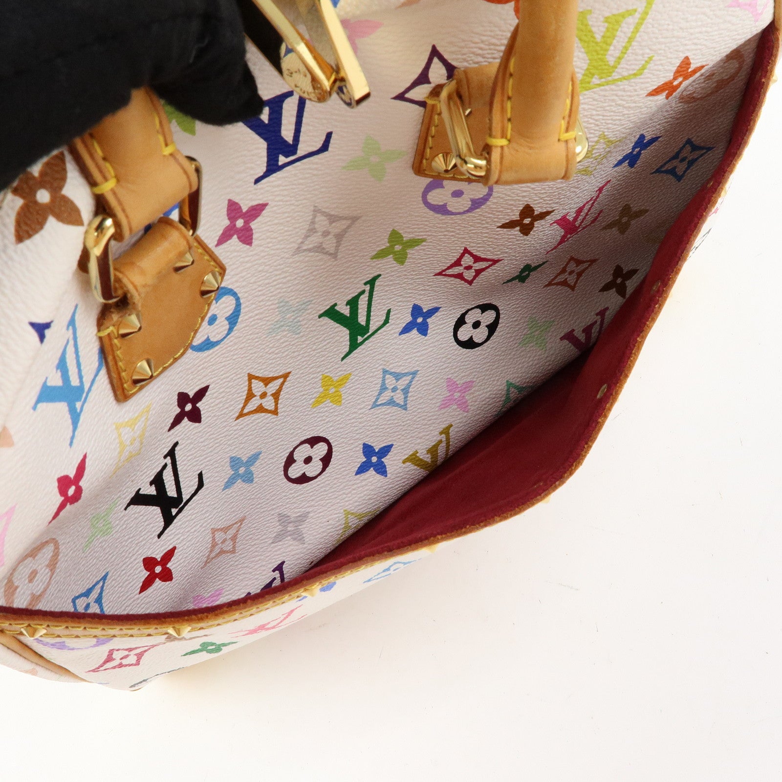 Louis Vuitton Monogram Multicolor Trouville Hand Bag Blanc M92663