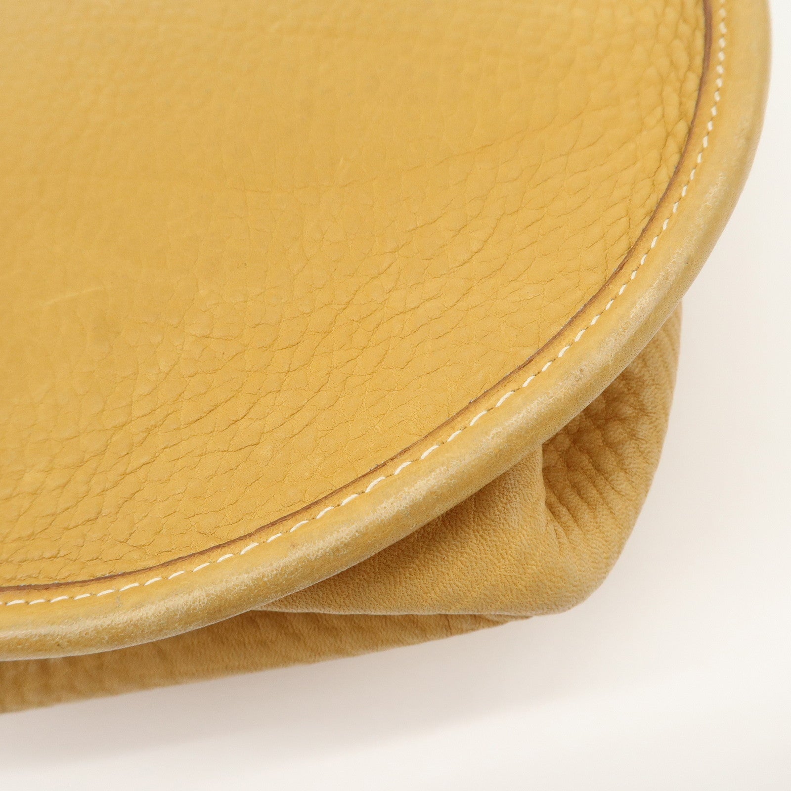 HERMES Fjord Leather Shoulder Bag OI Stamped Light Brown