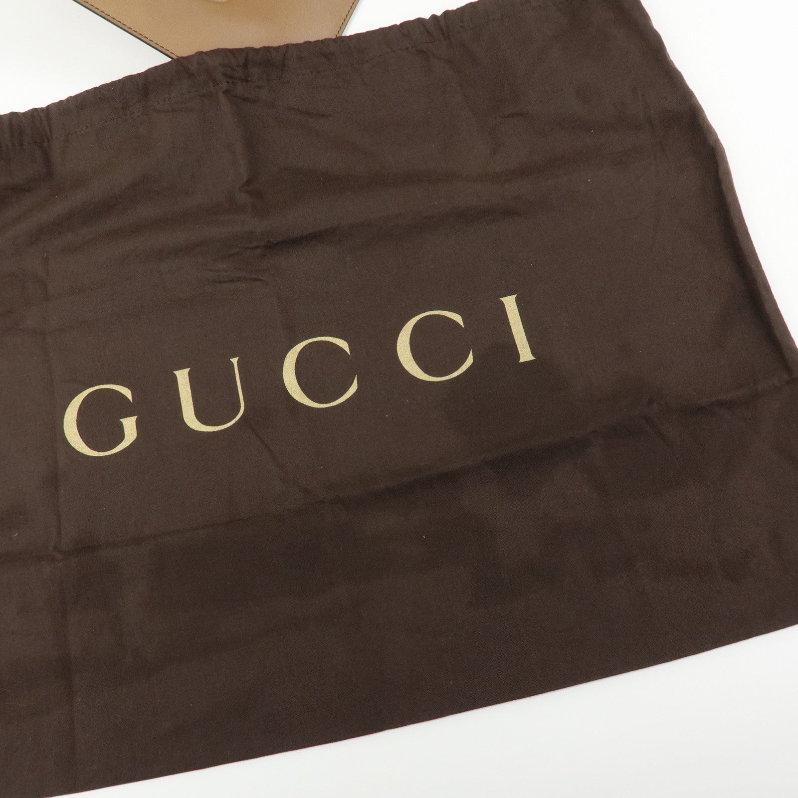 GUCCI GG Canvas Leather Tote Bag Shoulder Bag Beige 247209