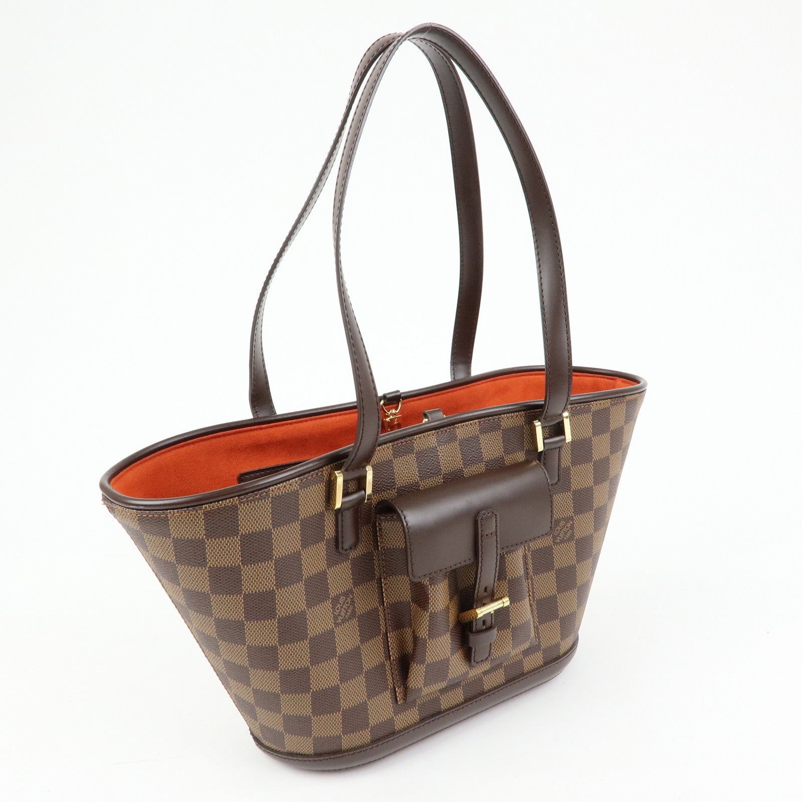 Louis Vuitton Damier Manosque PM Canvas Tote Bag Ebene N51121