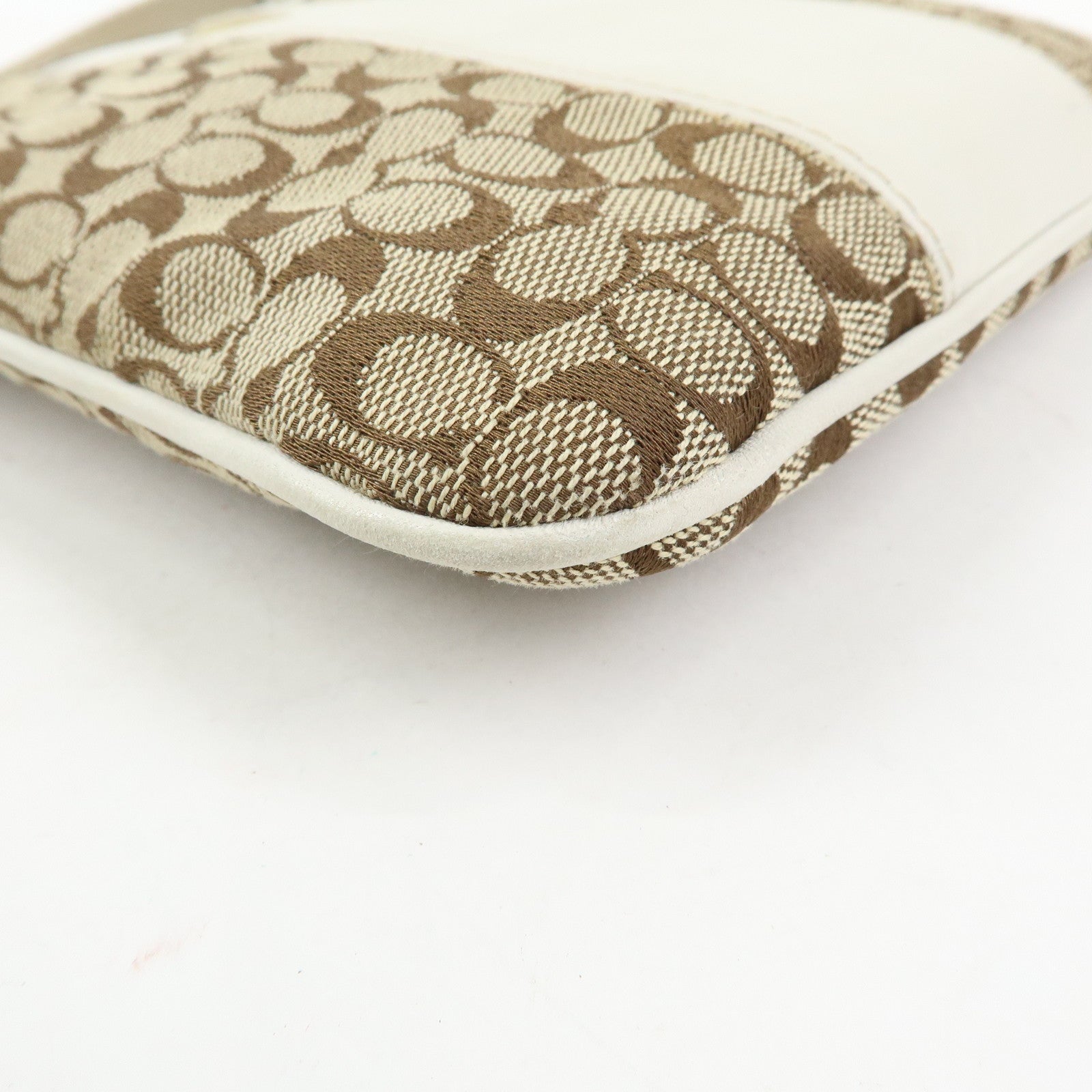 COACH Signature Set of 2 Shoulder Bag Crossbody Bag Brown Ivory