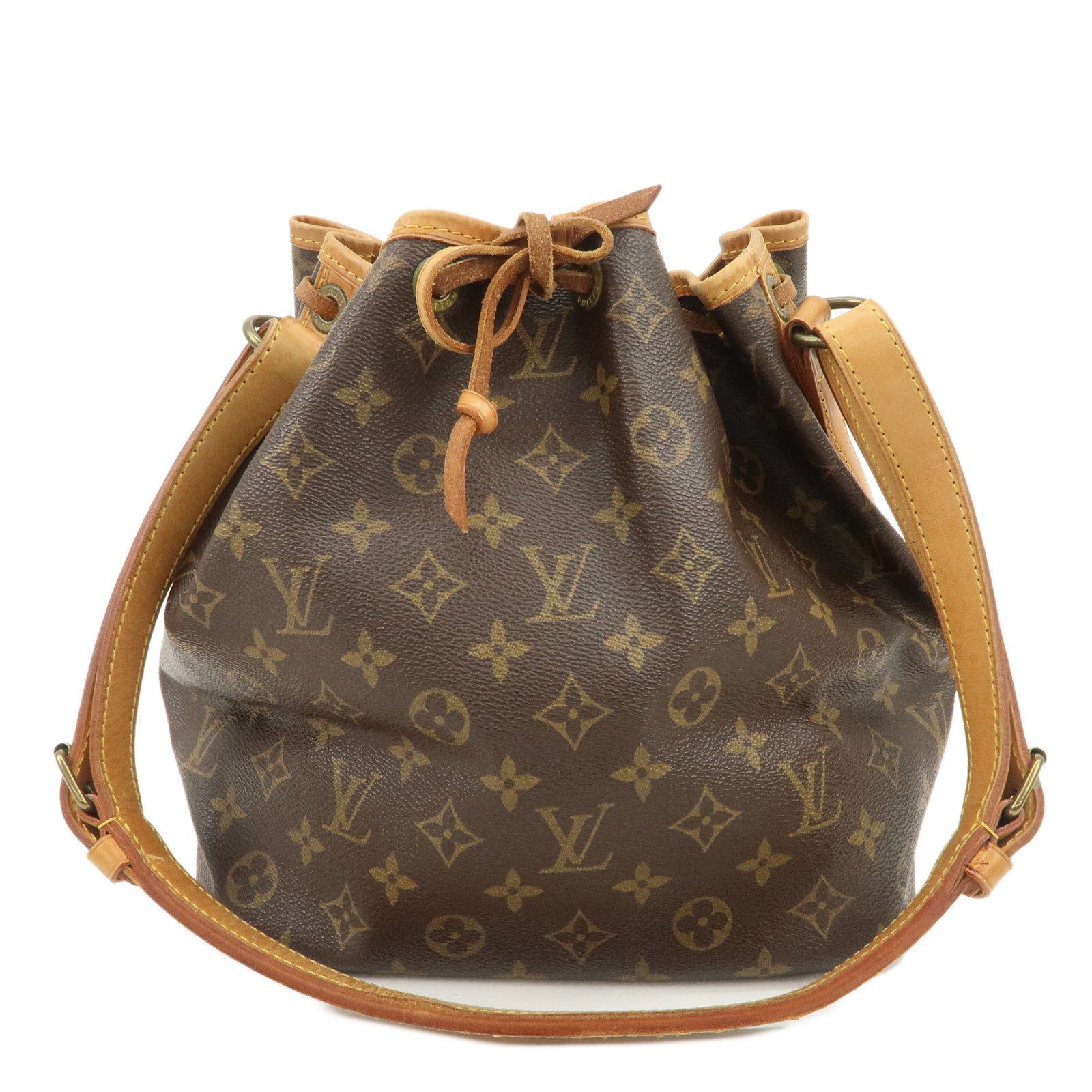 Louis Vuitton Monogram Petit Noe Shoulder Bag Brown M42226