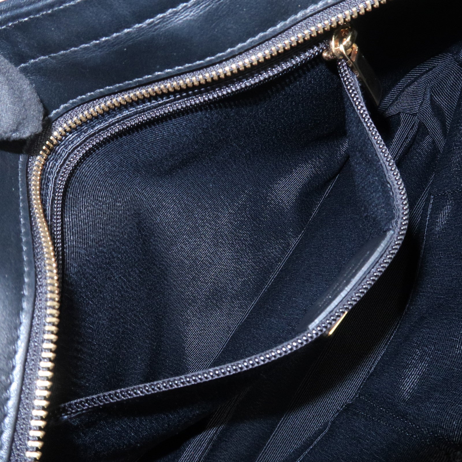 Ferragamo Gancini Nylon Leather Tote Bag Hand Bag Leopard Black