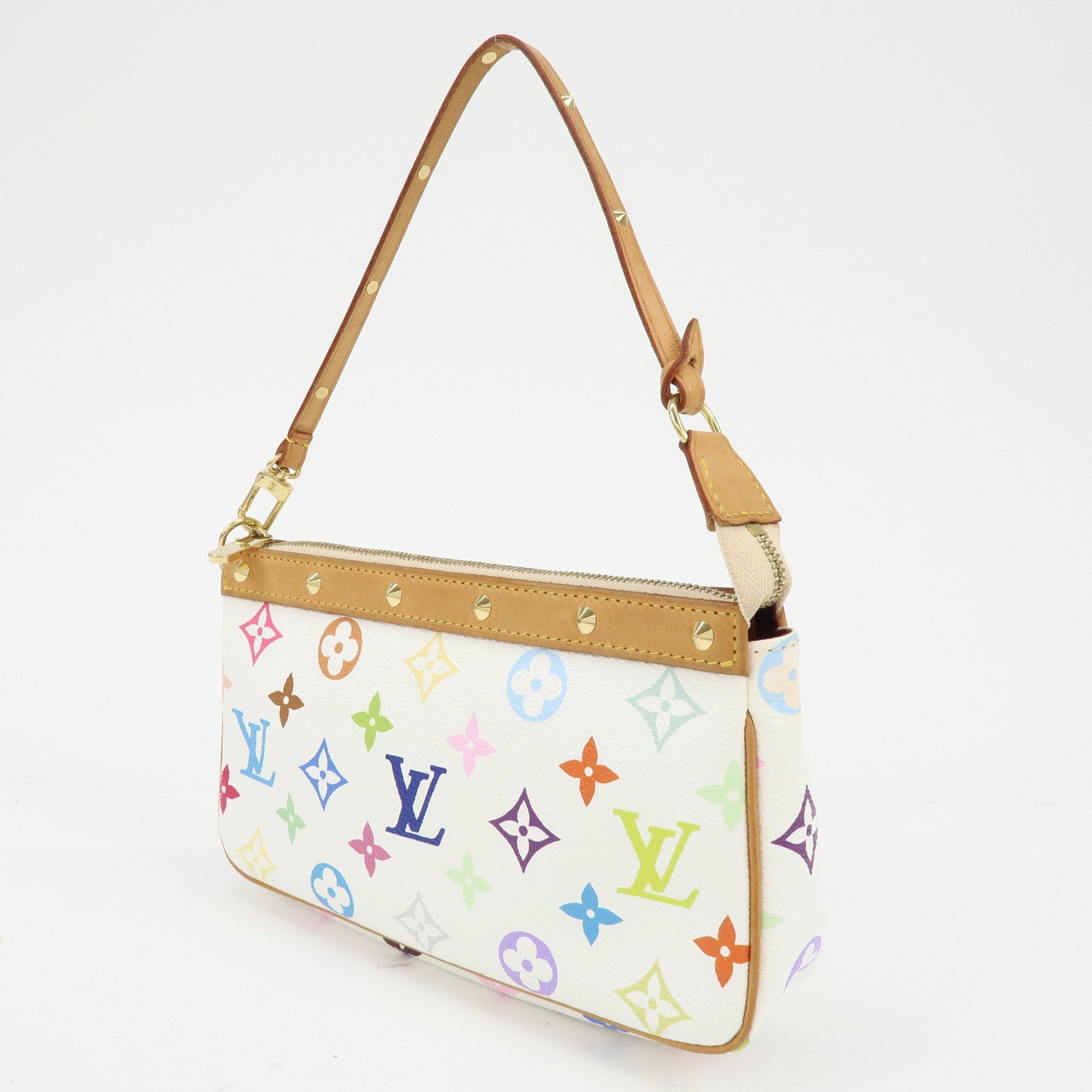 Louis Vuitton Monogram Multicolor Pochette Accessoires Blanc M92649