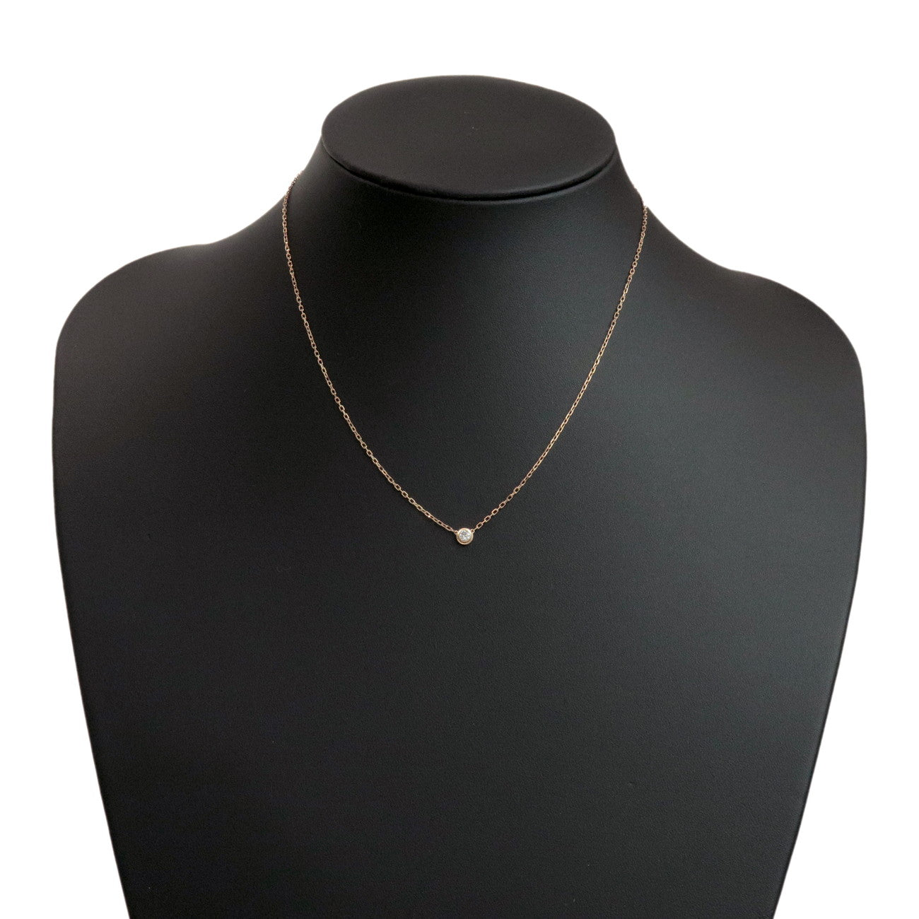 Cartier D'amour 1P Diamond Necklace SM K18 750PG Rose Gold
