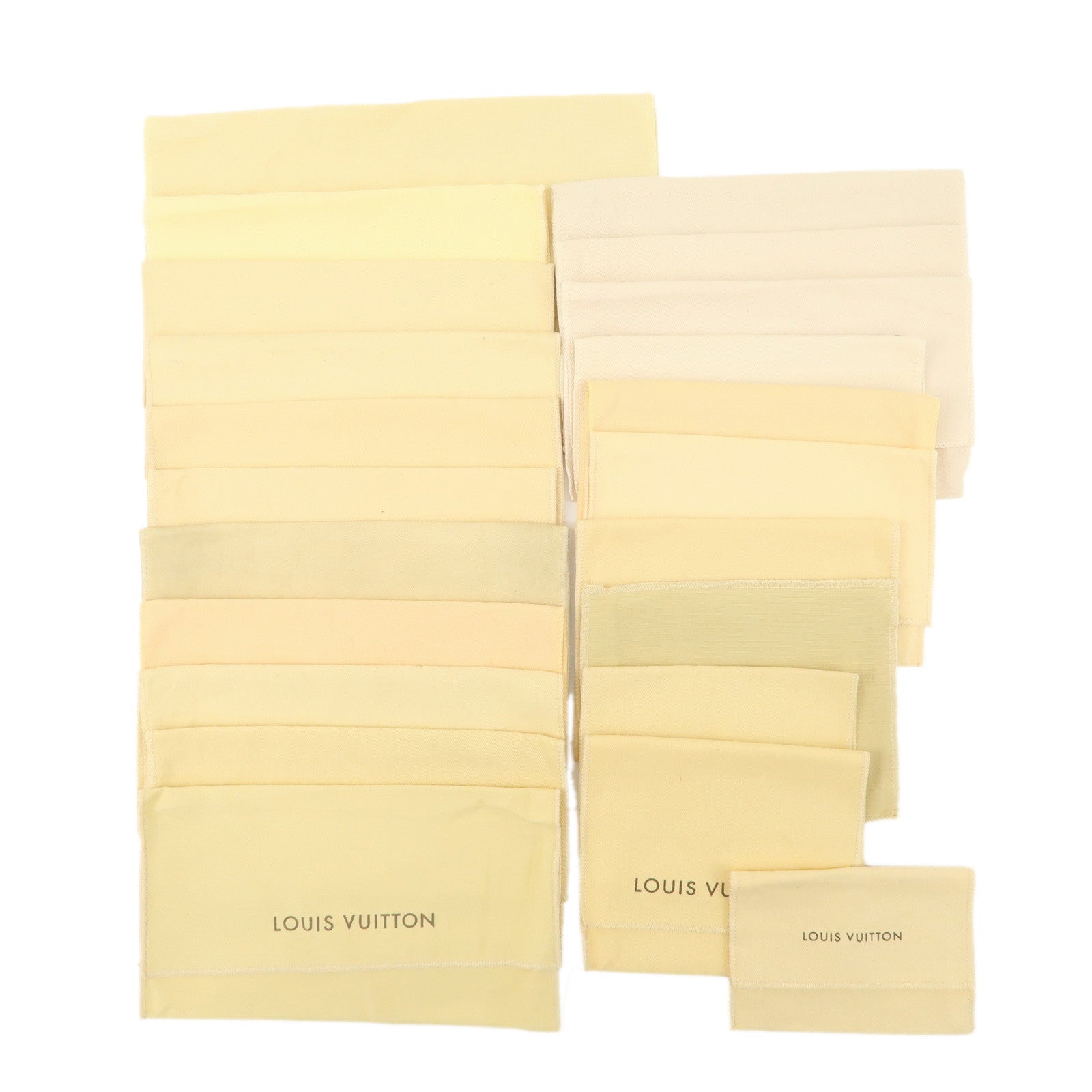 Louis Vuitton Set Of 22 Dust Bag Storage Bag Flap Style Beige Used