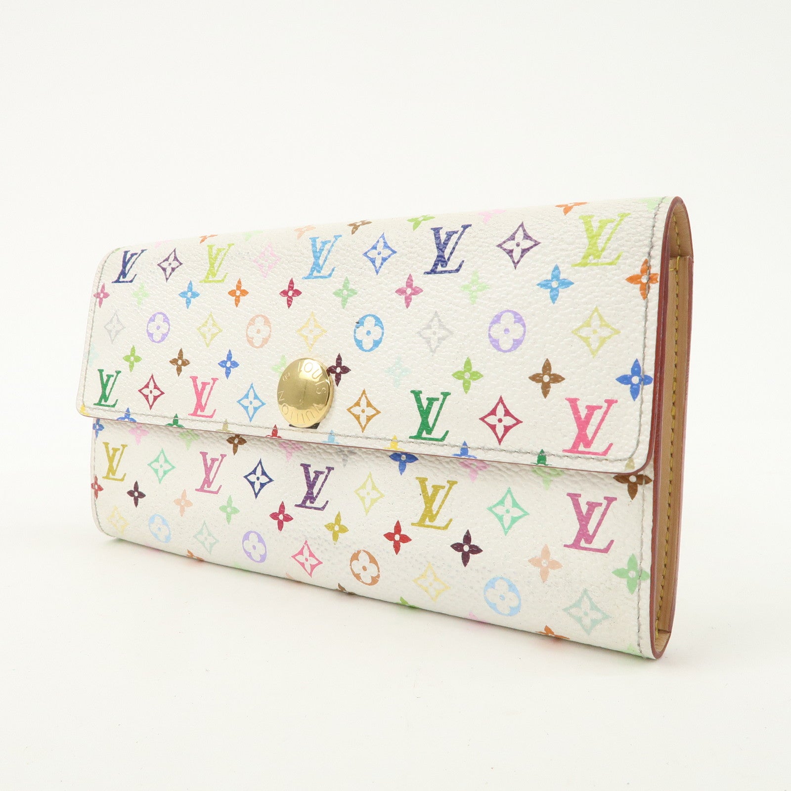 Louis Vuitton Monogram Multicolor Pochette Portte Monnaie Credi Long Wallet M60004 Used