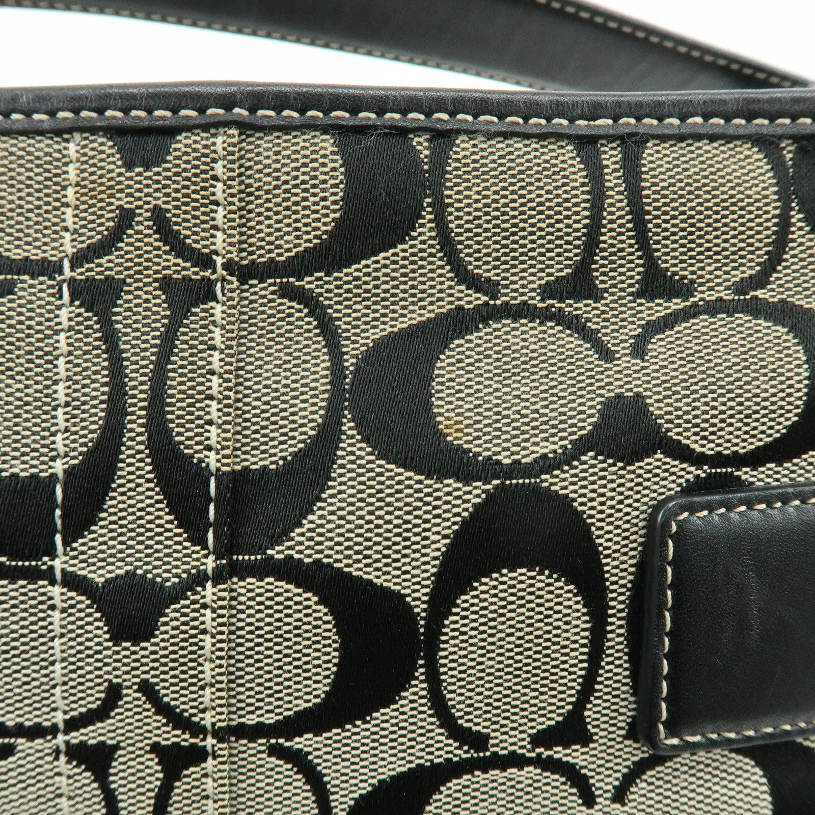 COACH Set of 3 Signature Canvas Leather Shoulder Bag Hand Bag