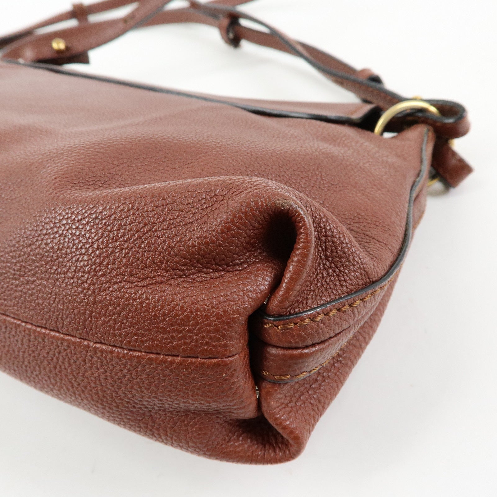 Chloe Elsie Leather 2Way Bag Shoulder Bag Hand Bag Brown