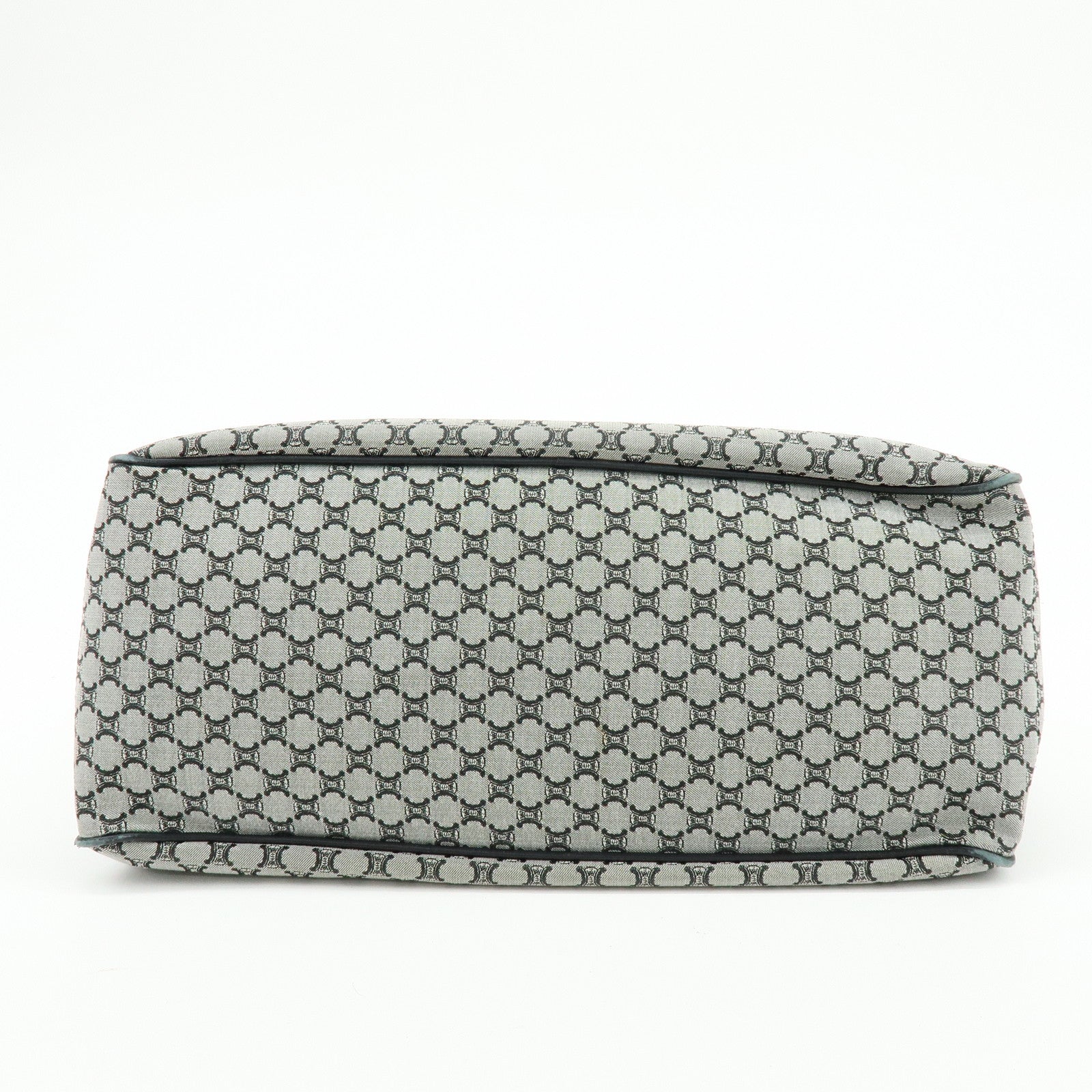 CELINE Macadam Canvas Leather Boogie Bag Hand Bag Navy