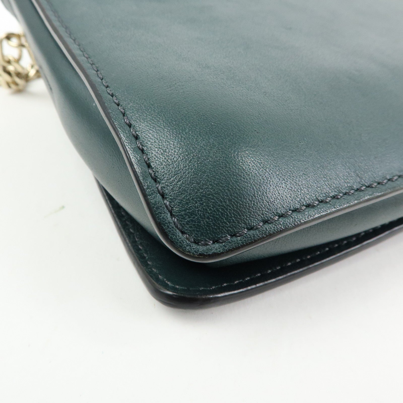 Chloe Faye Suede Leather Shoulder Bag Crossbody Bag Dark Green