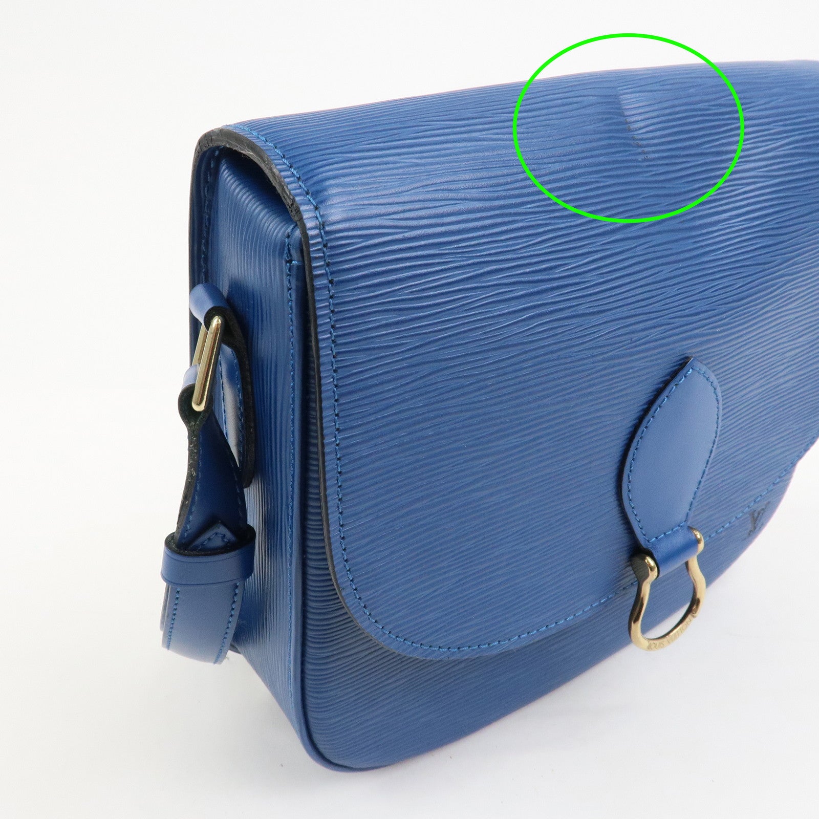 Louis Vuitton Epi Saint Cloud Shoulder Bag Toledo Blue M52195