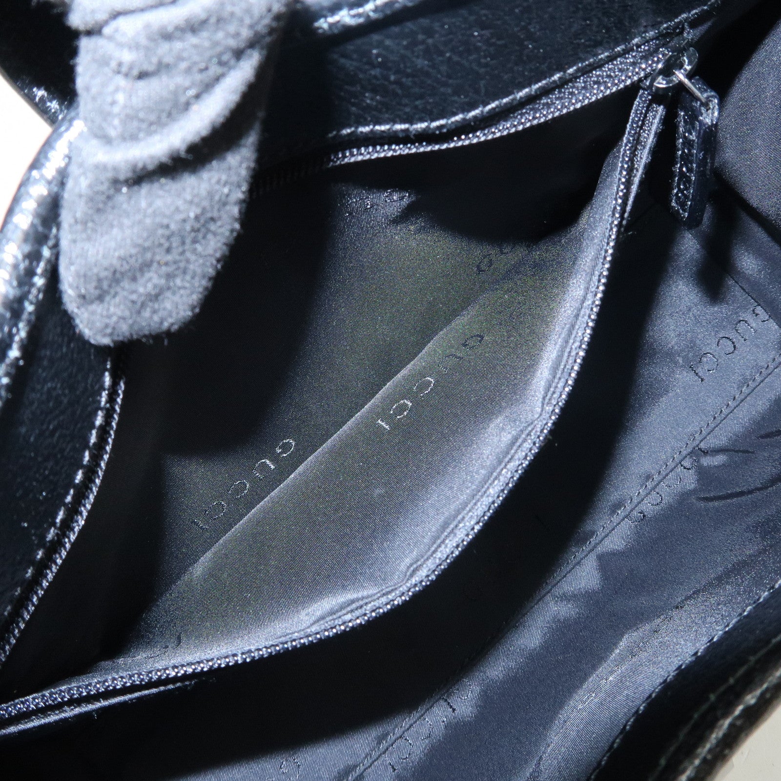 GUCCI Jackie Leather Hand Bag Black 002.1068