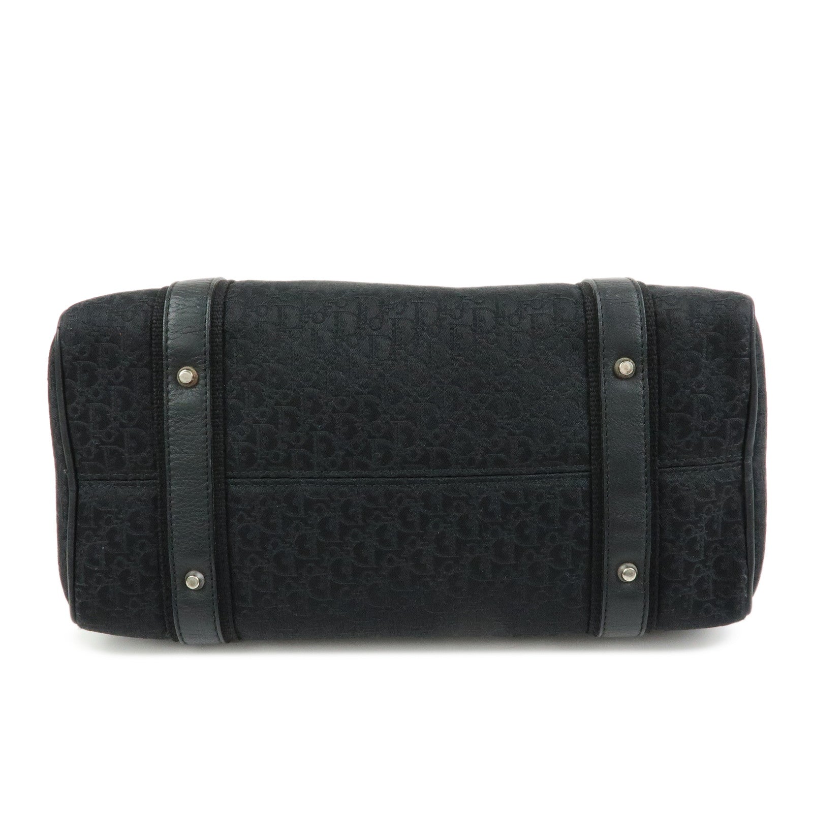 Christian Dior Street Chic Trotter Canvas Leather Boston Bag