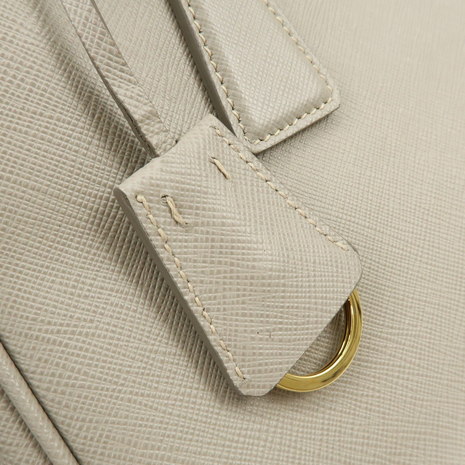 PRADA Triangle Logo Galleria 2Way Bag Shoulder Bag Gray BN2863