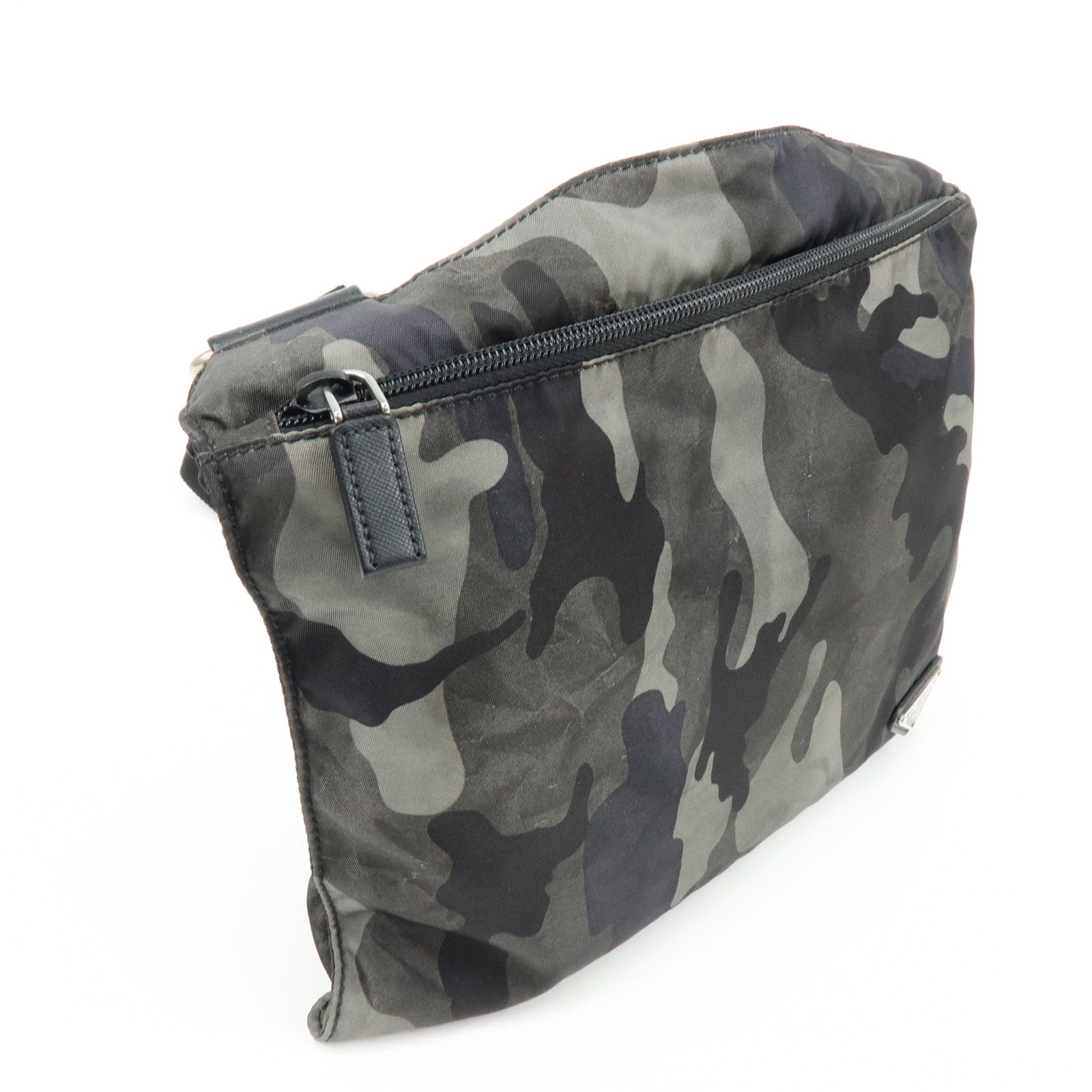 PRADA Triangle Logo Nylon Shoulder Bag Crossbody Bag Camouflage