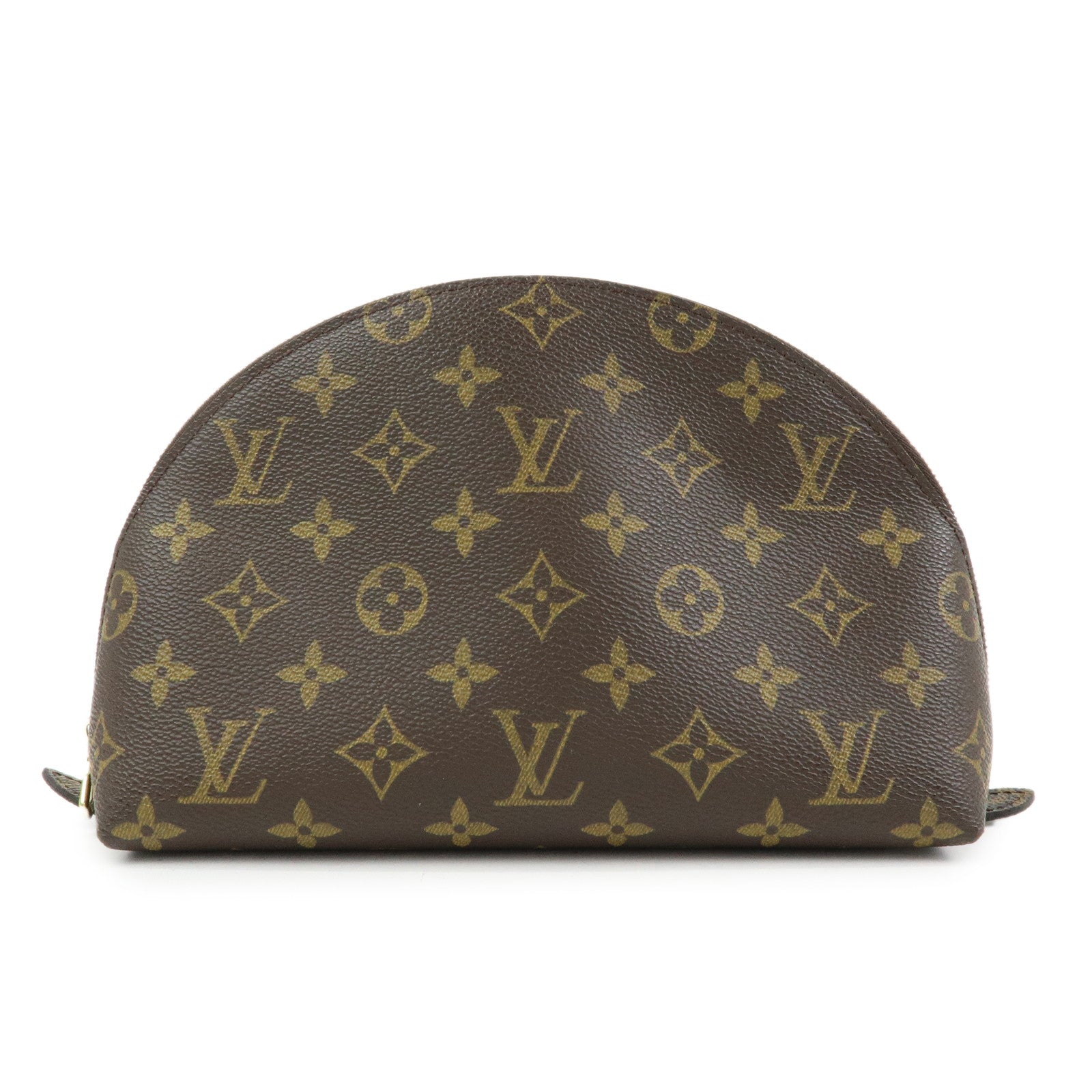 Louis Vuitton Monogram Trousse Demi Ronde Cosmetic Pouch M47520