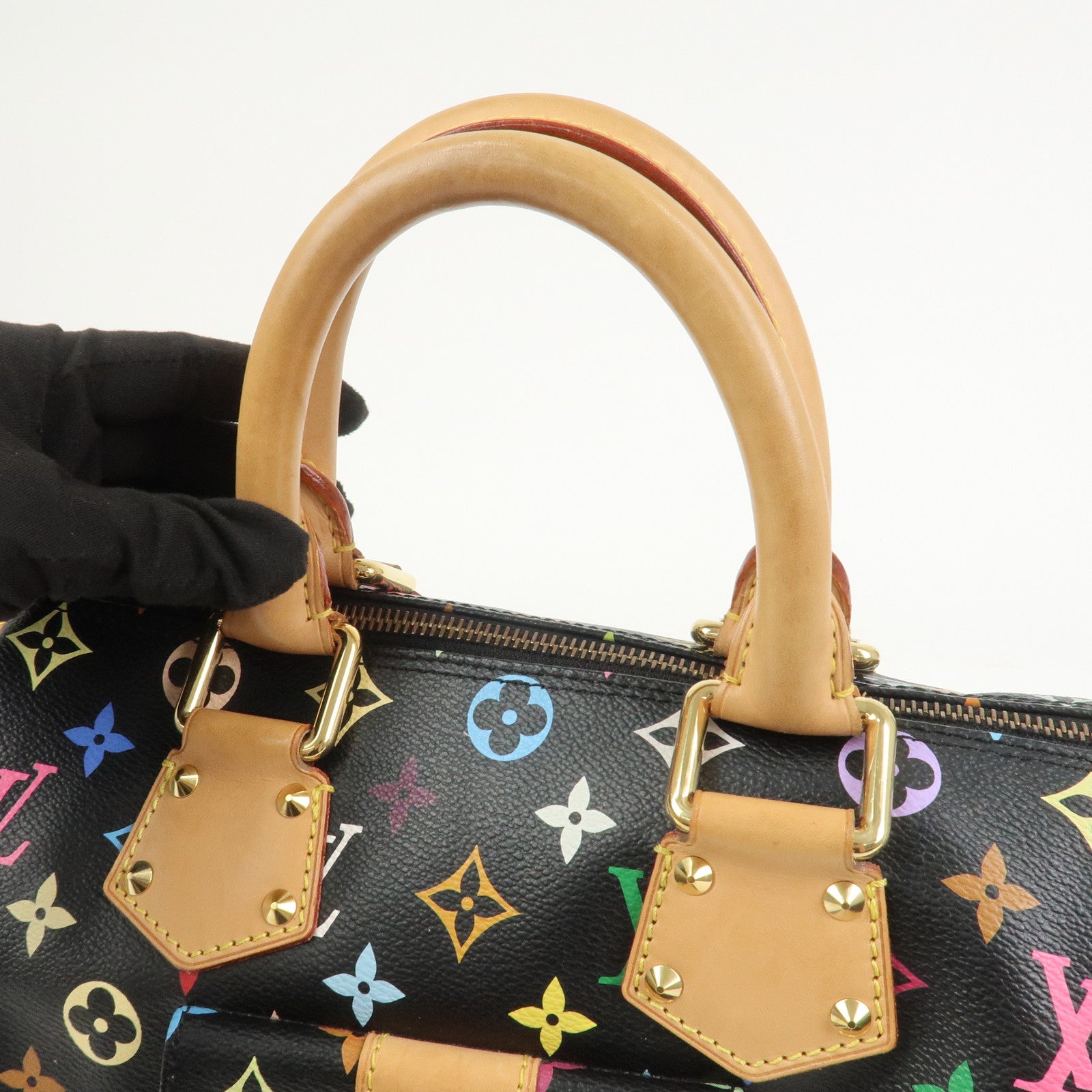 Louis Vuitton Monogram Multicolor Speedy 30 Hand Bag Noir M92642